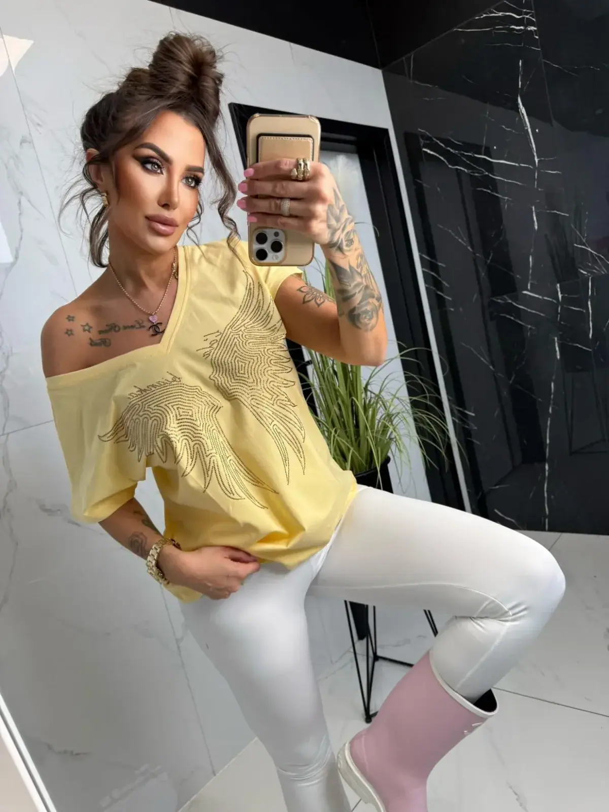 Bluzka Lola Bianka tshirt żółty – miniatura 5 z 8