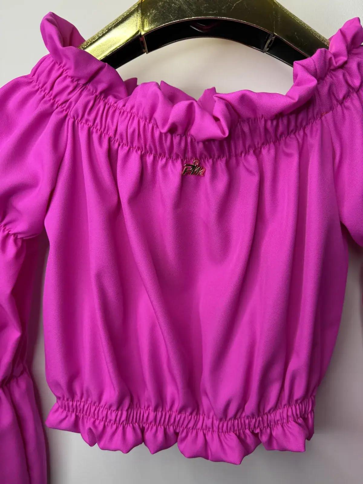 Bluzka hiszpanka Pink Mania Lola Bianka różowa – miniatura 9 z 12