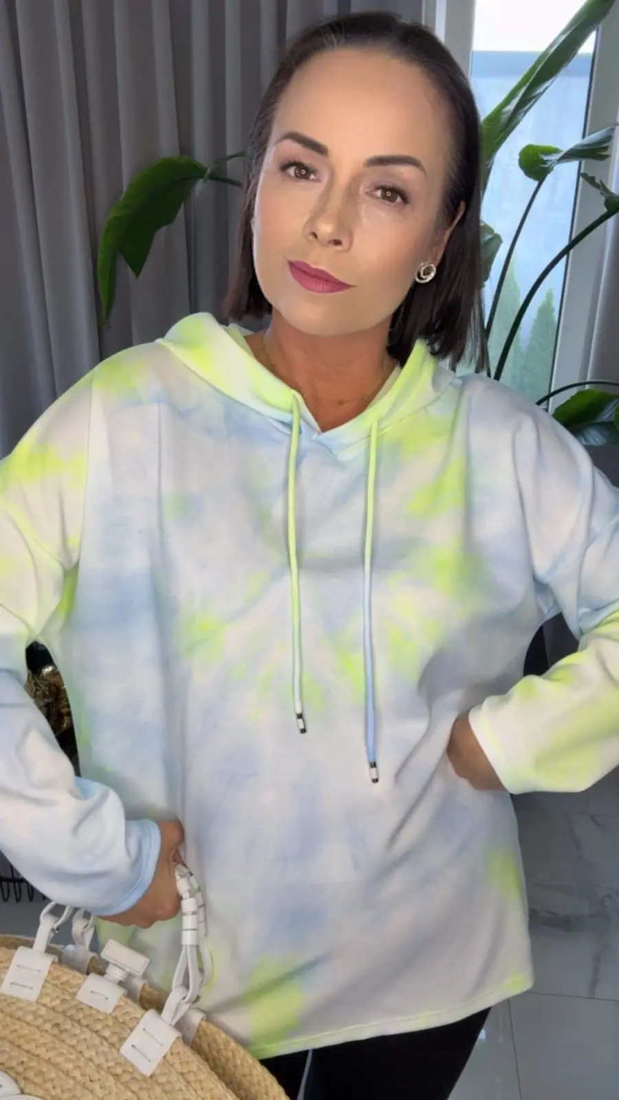Bluza z kapturem fluo neon – miniatura 5 z 9