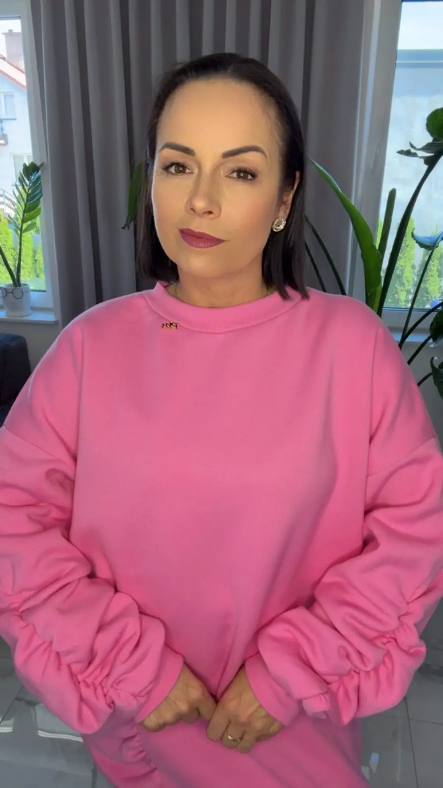 Bluza Pink Mania różowa cieplutka długa – miniatura 6 z 11