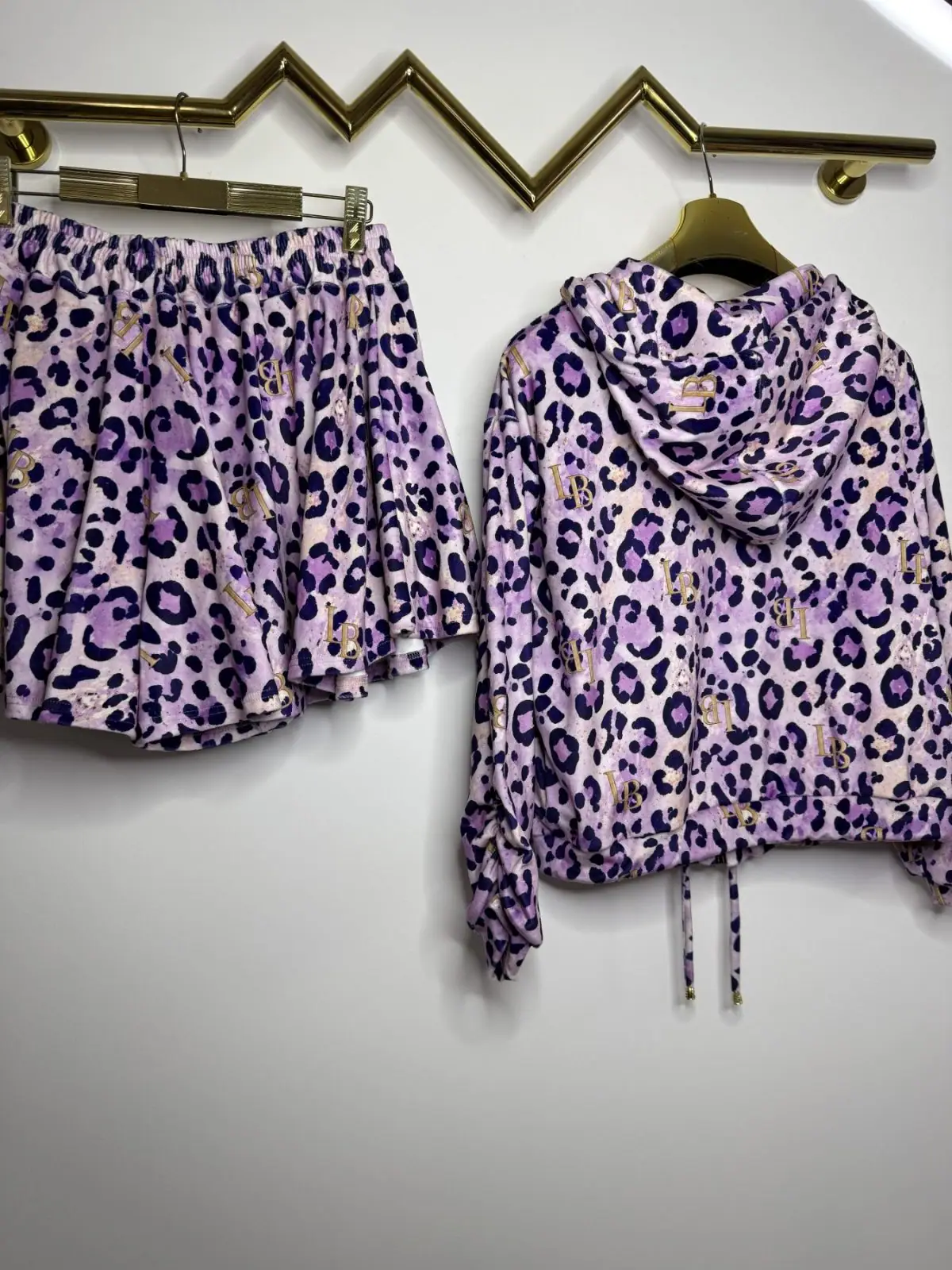 Dres Lola Bianka welurowy panterka fiolet – miniatura 14 z 14