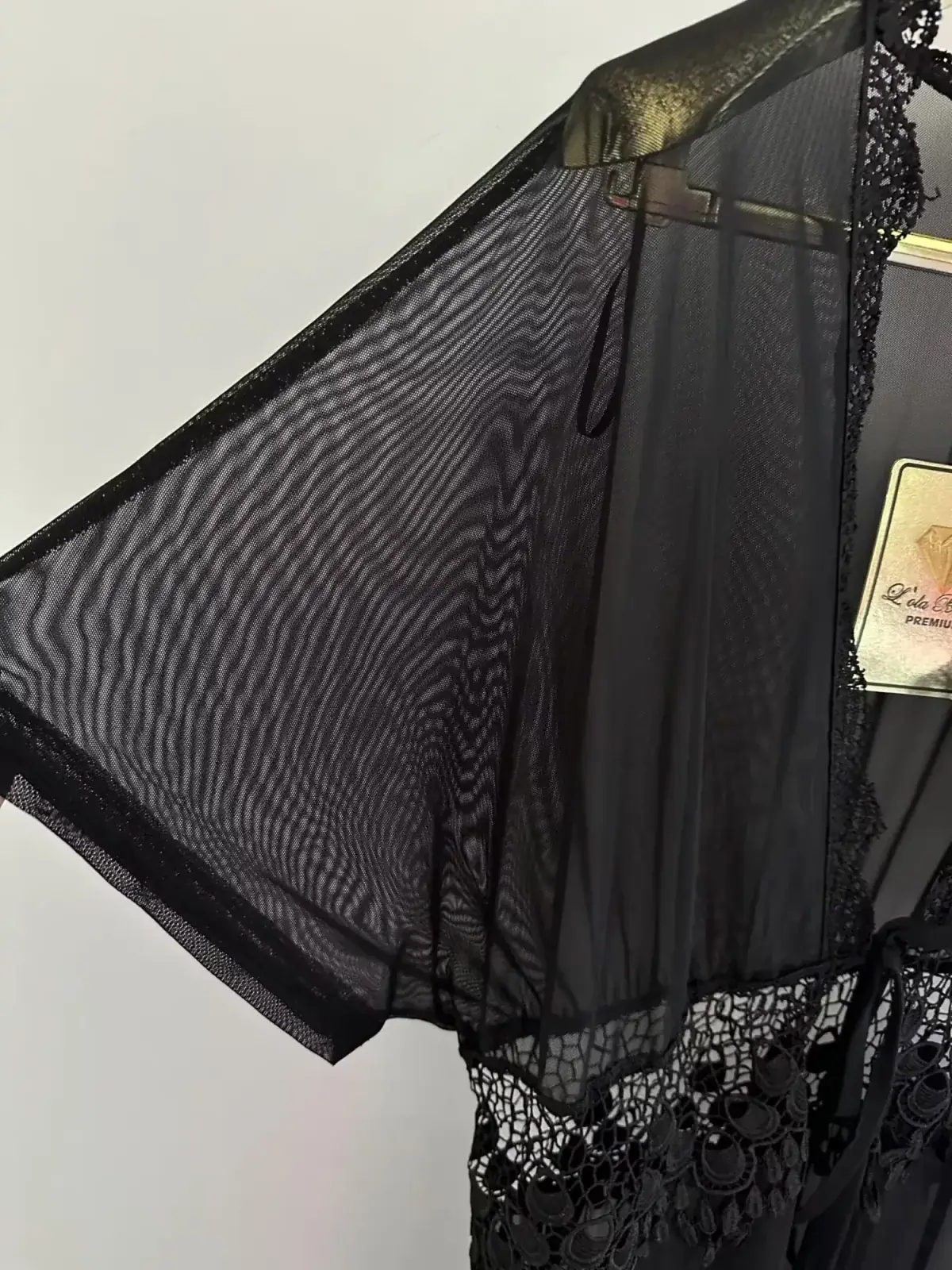 Narzutka plażowa Lola Bianka czarna premium – miniatura 5 z 10