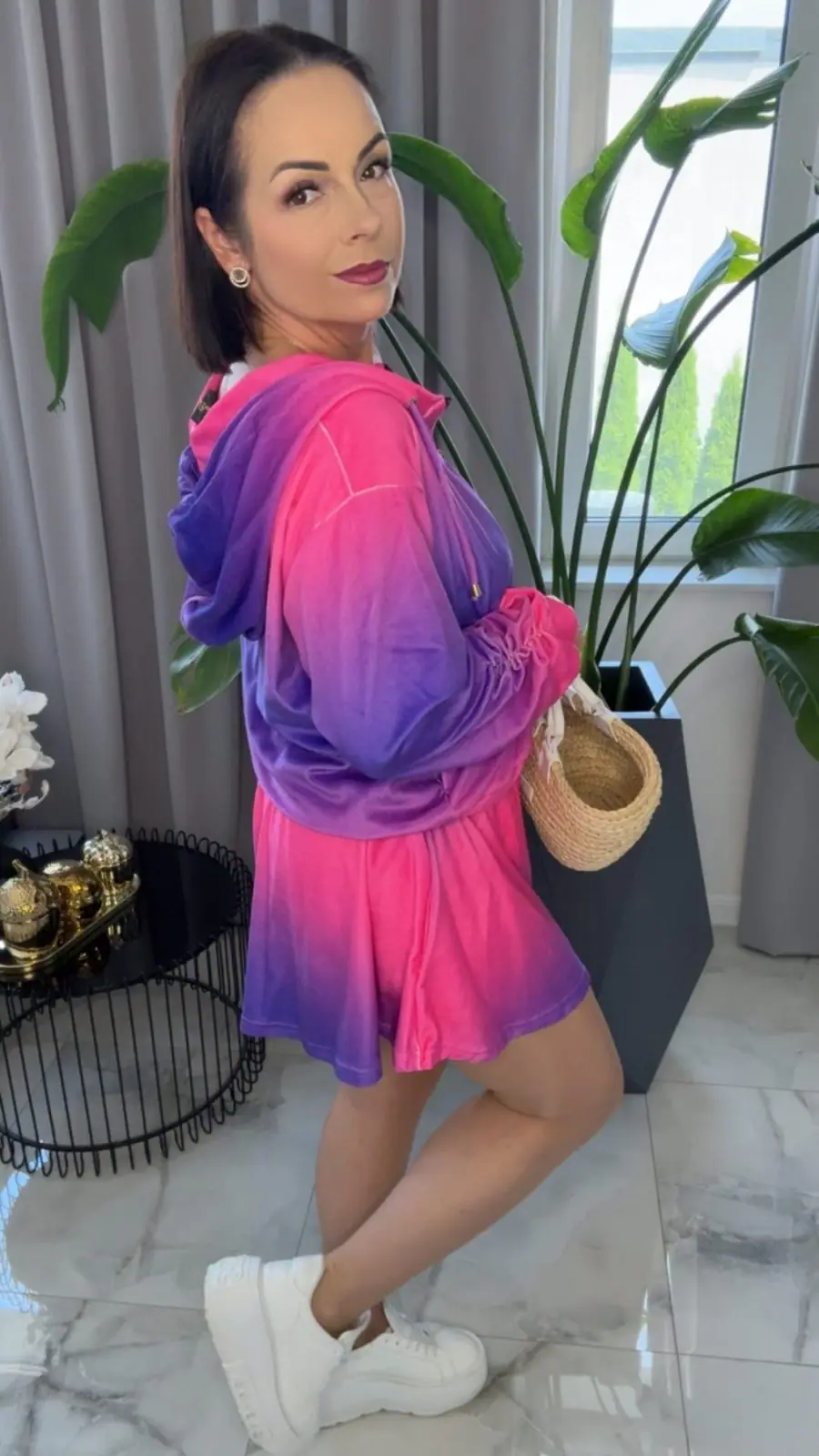 Komplet welurowy Lola Bianka dres ombre piękny – miniatura 8 z 12