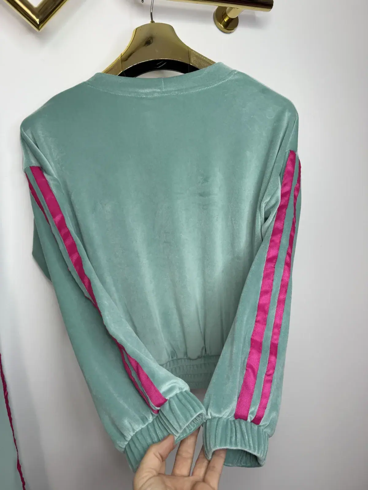Dres Pink Mania welurowy matcha – miniatura 8 z 9
