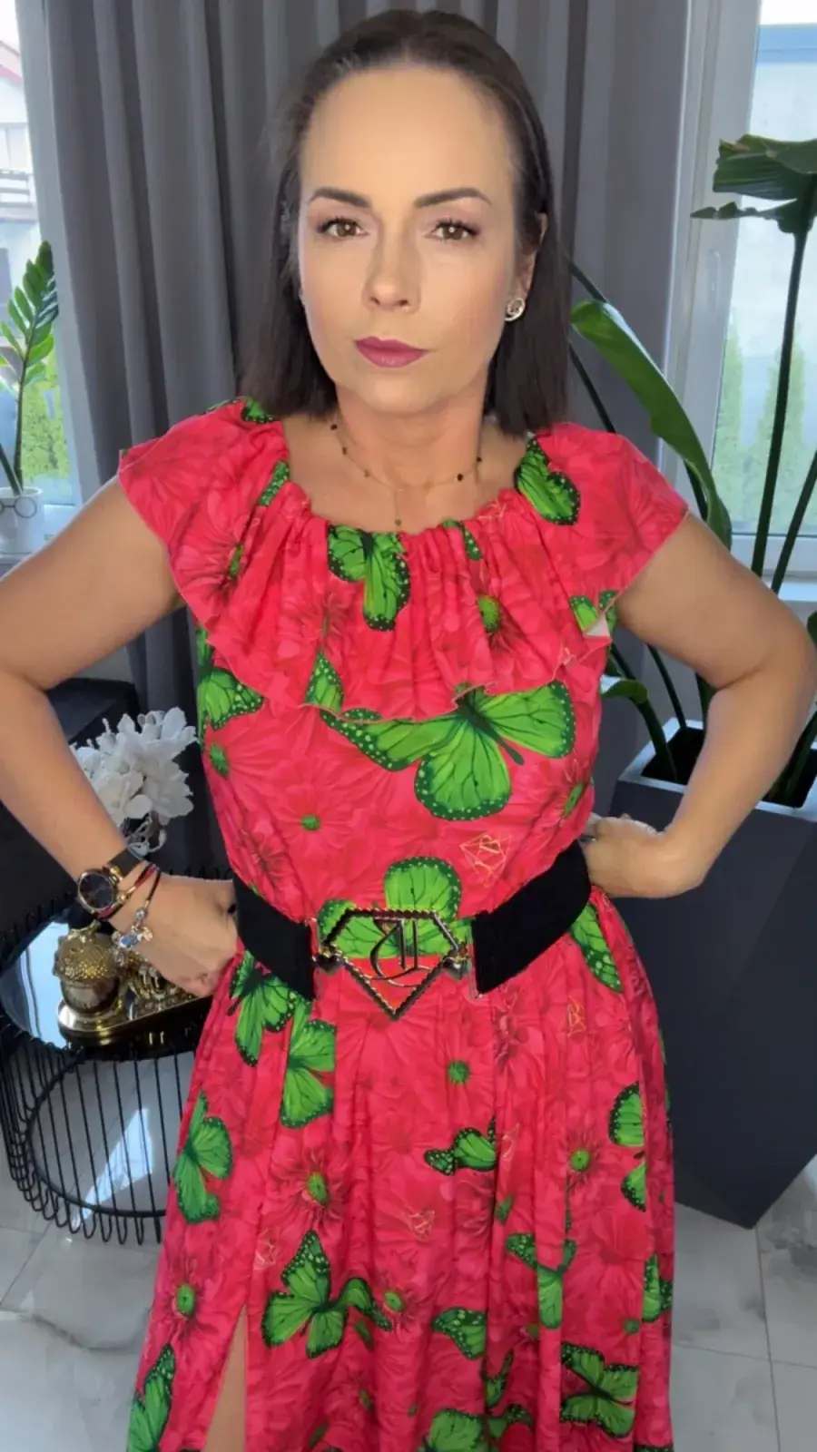 Sukienka Lola Bianka hiszpanka maxi motyle – miniatura 6 z 15