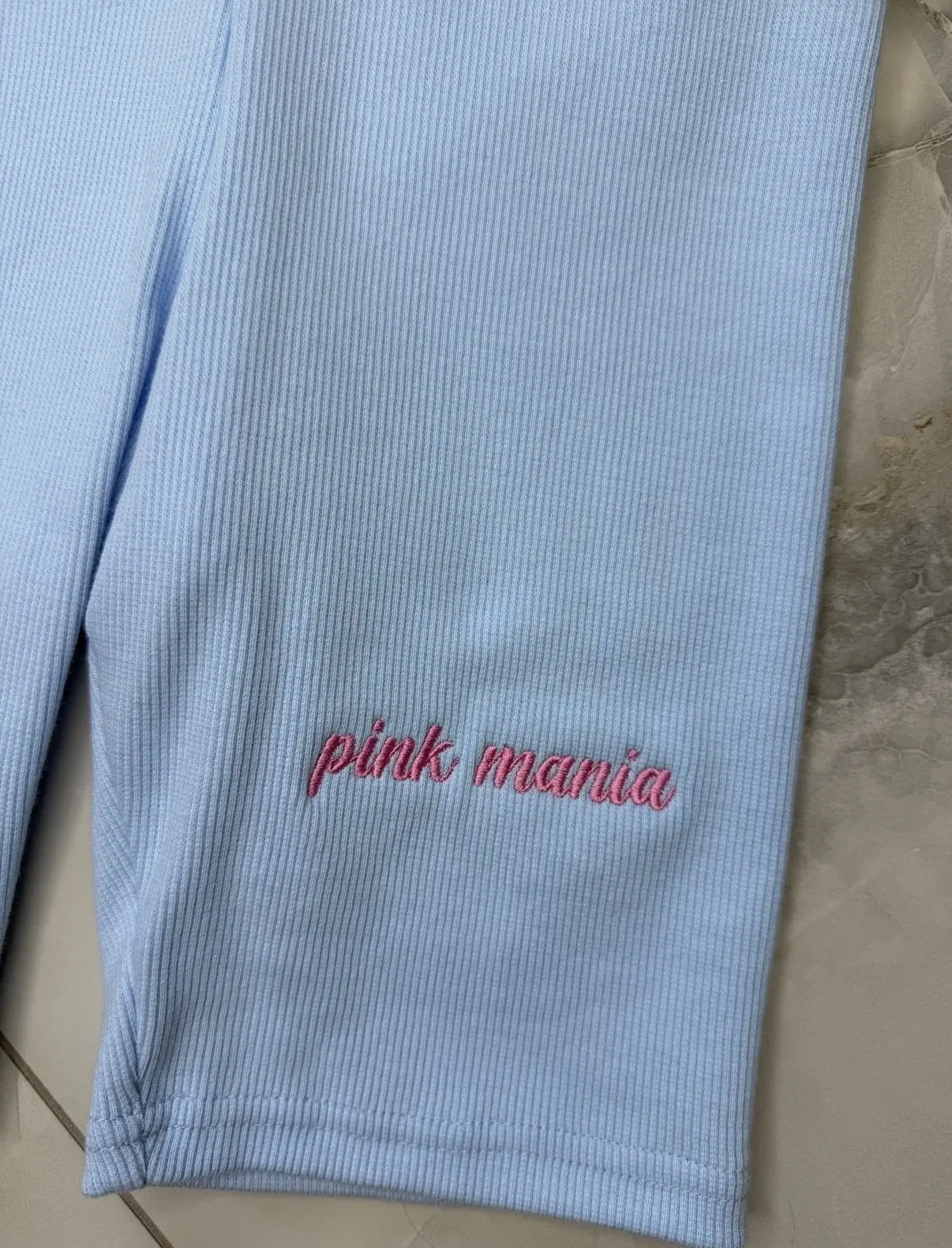 Kolarki Pink Mania leginsy błękitne krótkie – miniatura 5 z 8