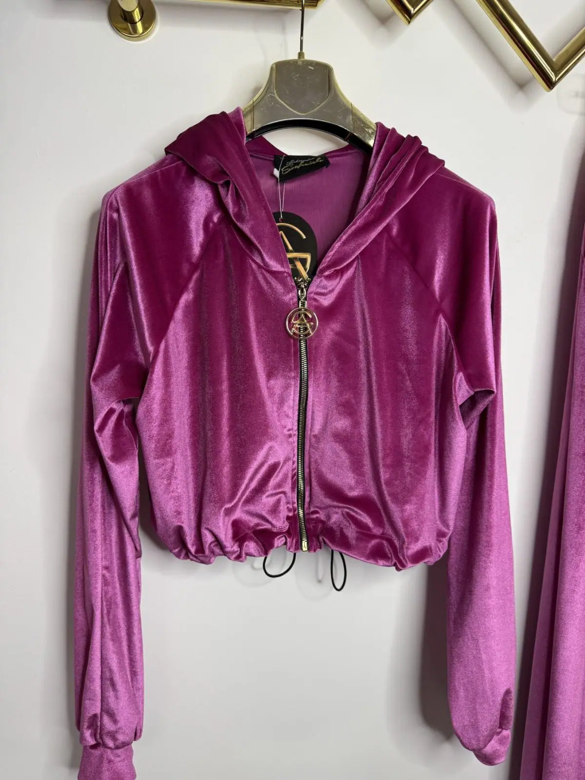 Dres Pink Mania welurowy różowy – miniatura 10 z 12