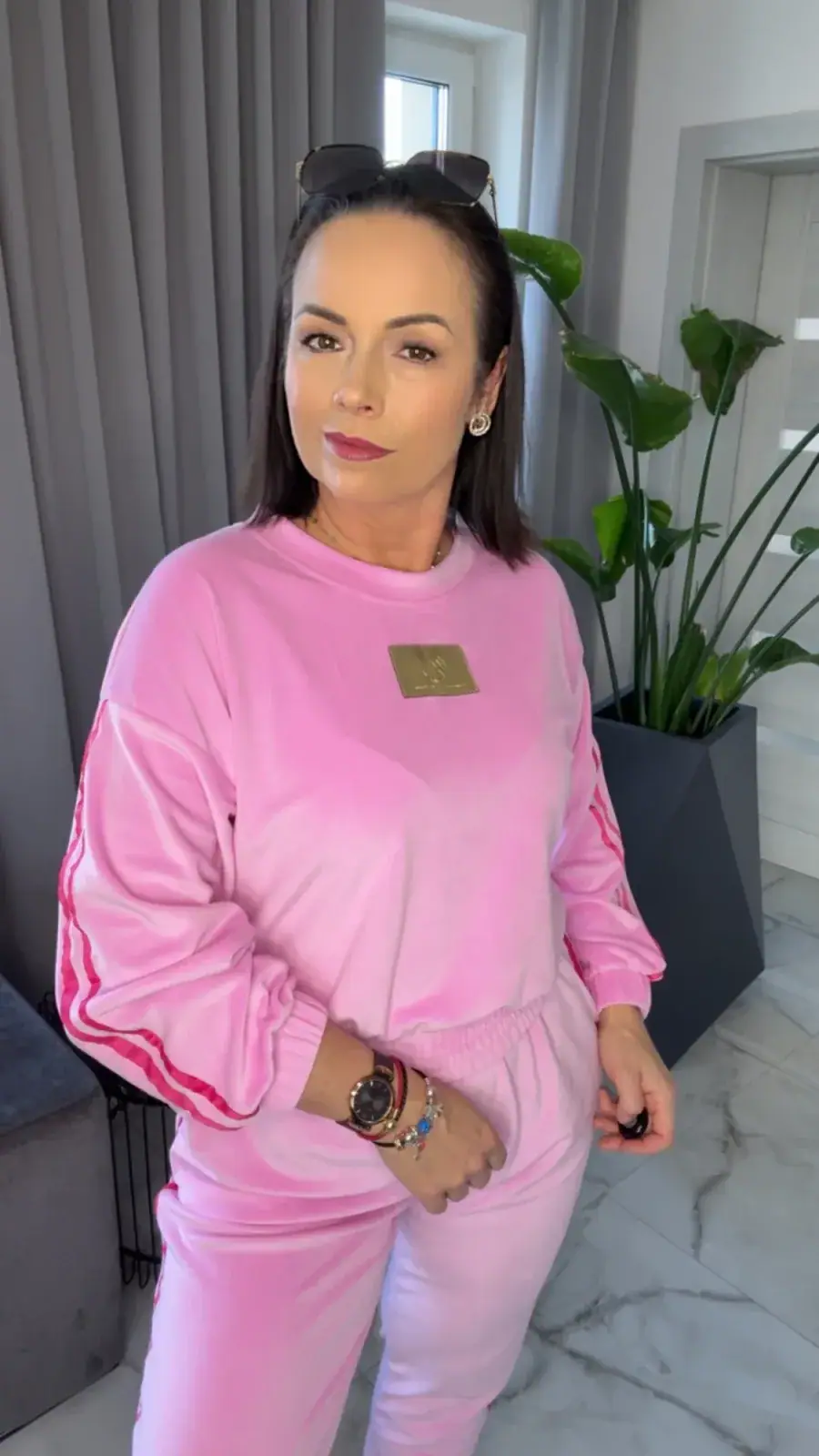Dres Pink Mania welurowy różowy – miniatura 6 z 11