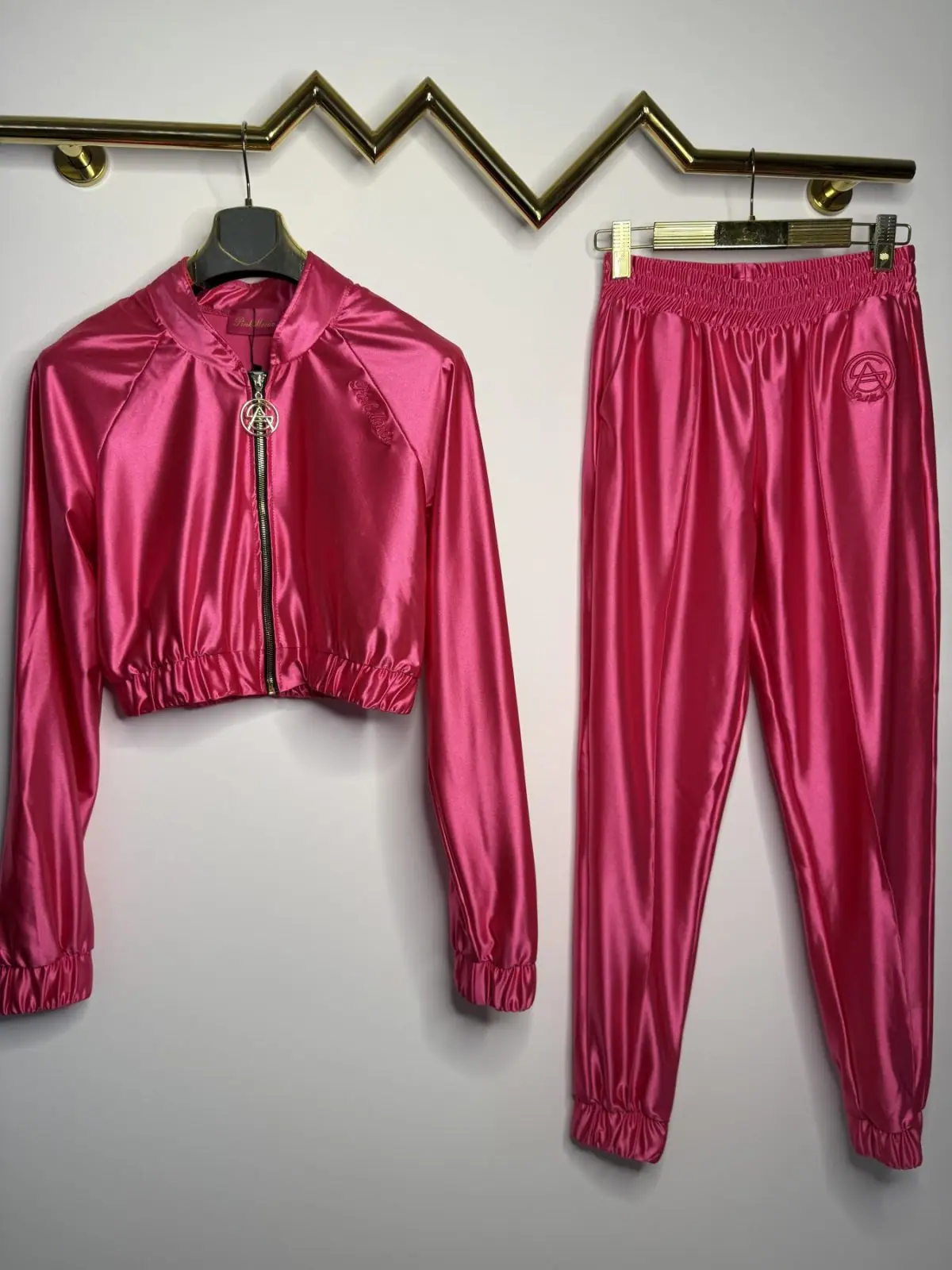 Dres różowy Lola Bianka Pink Mania satynowy – miniatura 9 z 14