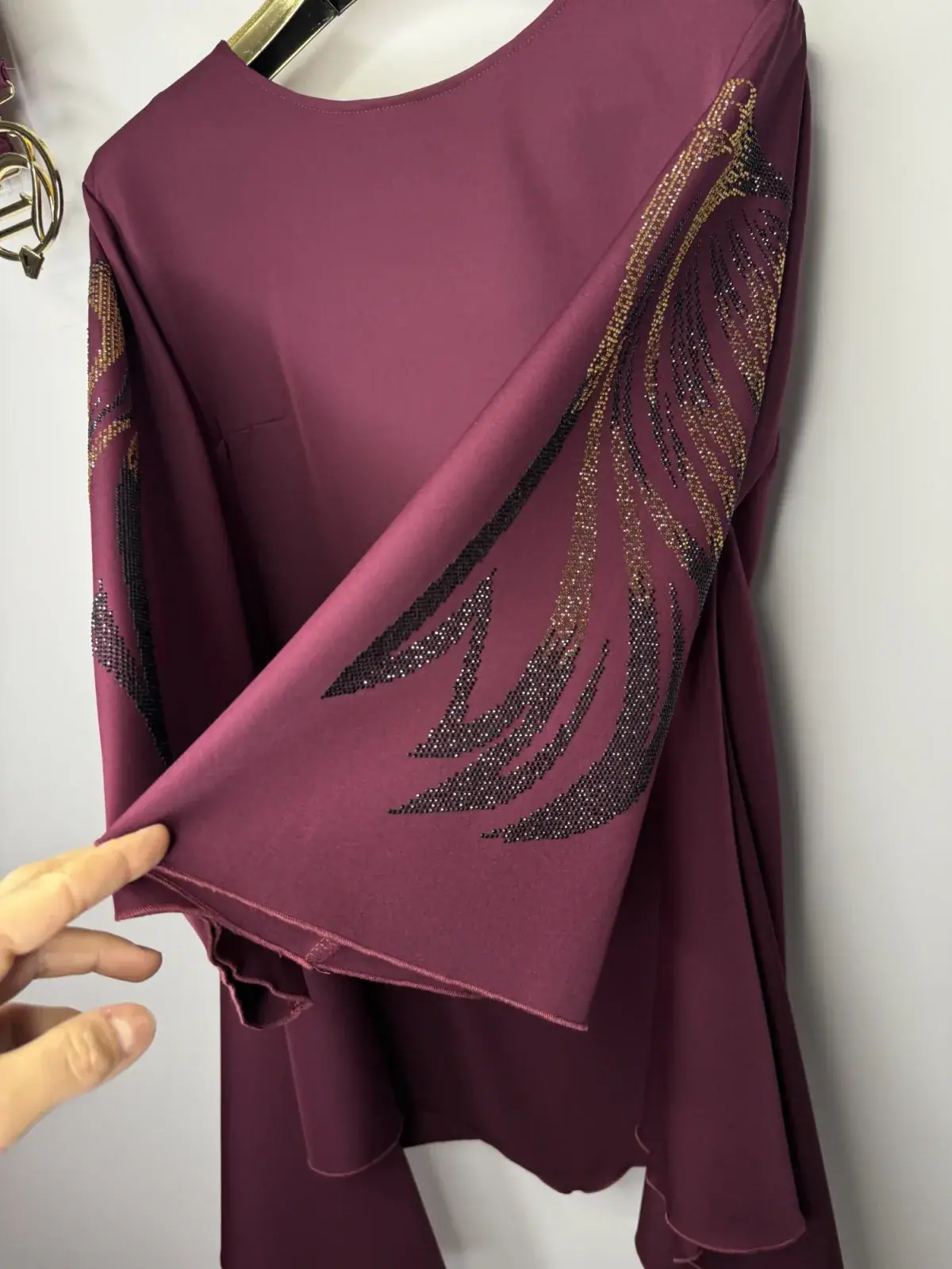Sukienka Lola Bianka bordowa elegancka SALE – miniatura 7 z 10