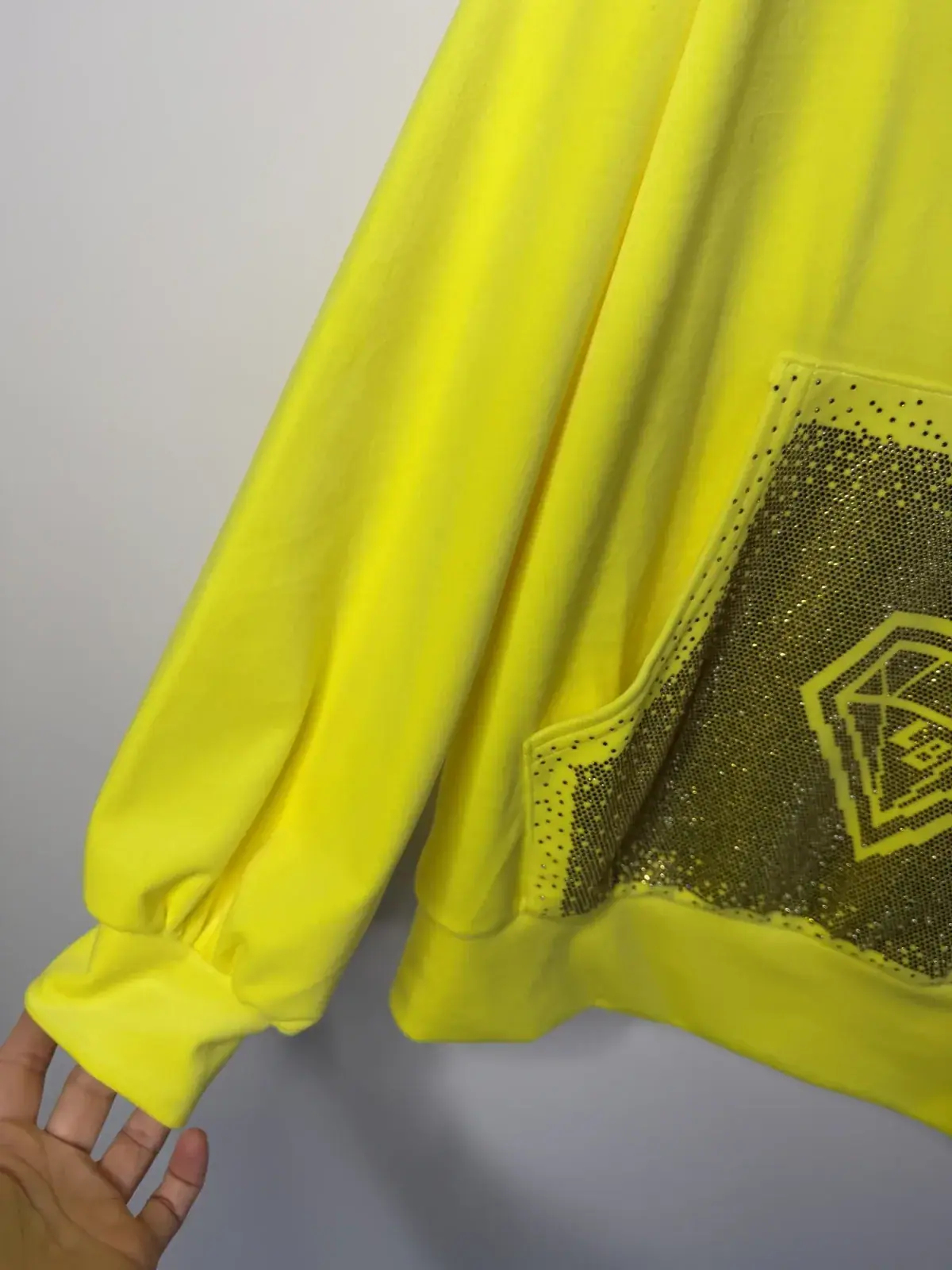 Bluza Lola Bianka welurowa żółta – miniatura 8 z 9