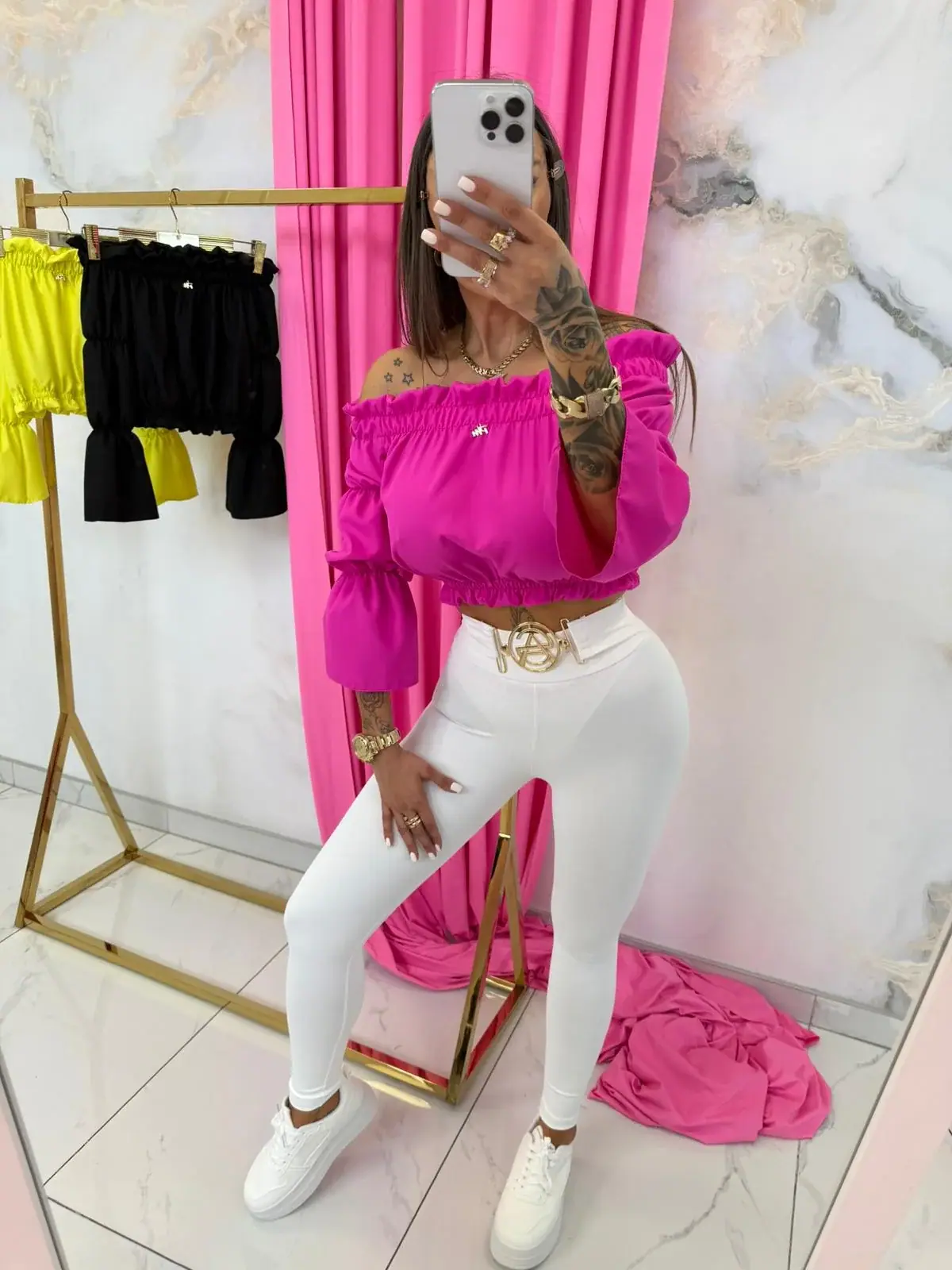 Bluzka hiszpanka Pink Mania Lola Bianka różowa – miniatura 12 z 12