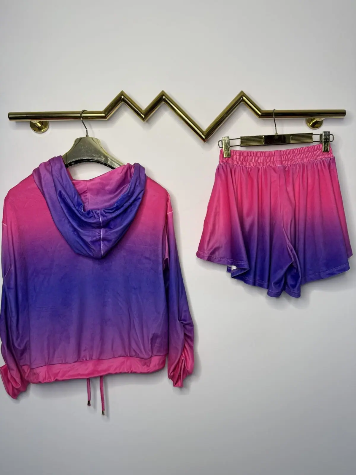 Komplet welurowy Lola Bianka dres ombre piękny – miniatura 10 z 12