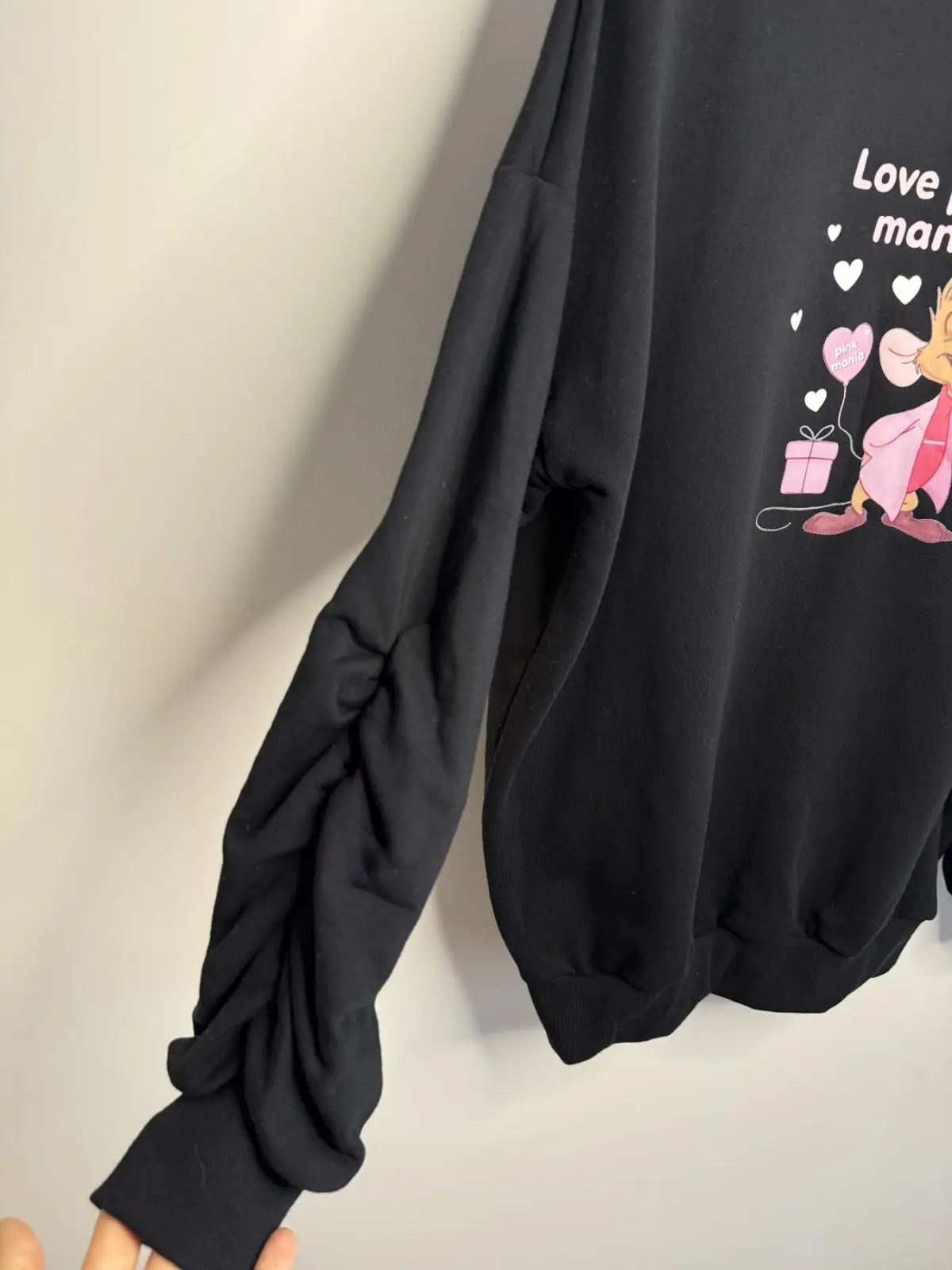 Bluza Pink Mania czarna ciepła długa – miniatura 10 z 10
