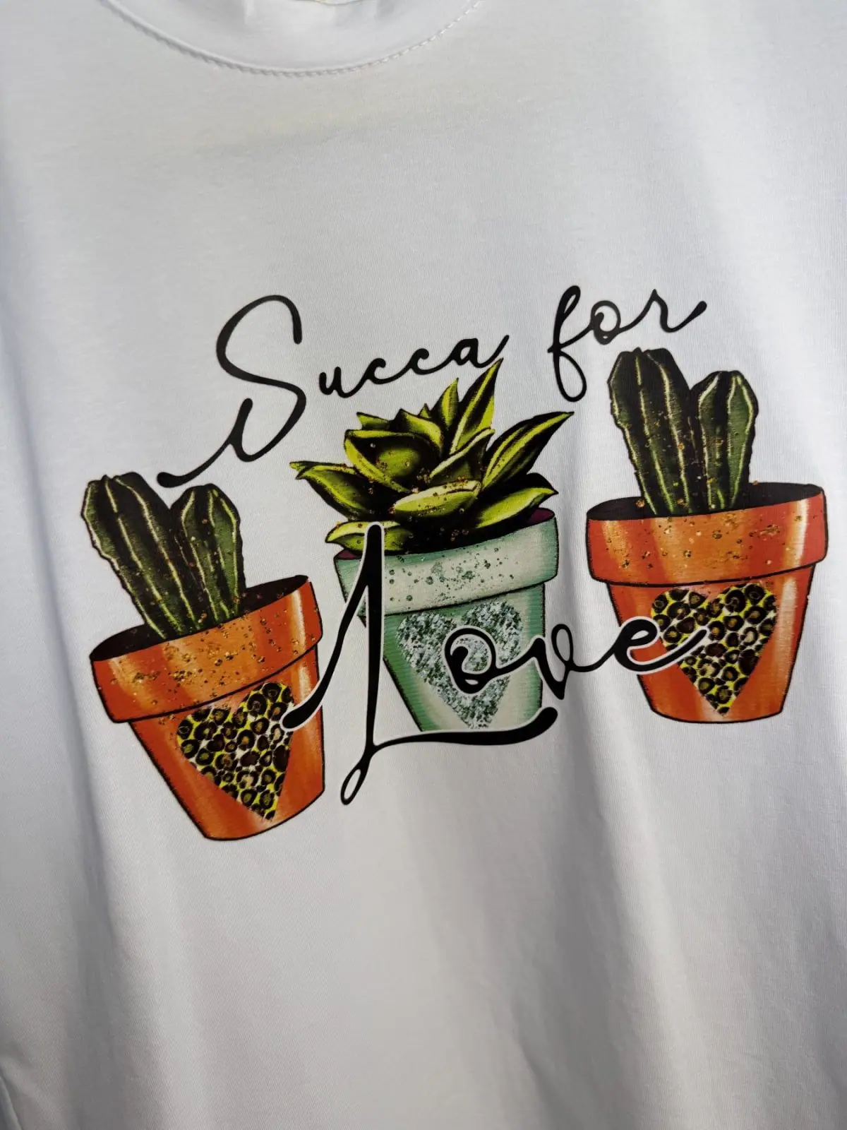 Bluzka bawełniana biały tshirt wygodny – miniatura 6 z 8