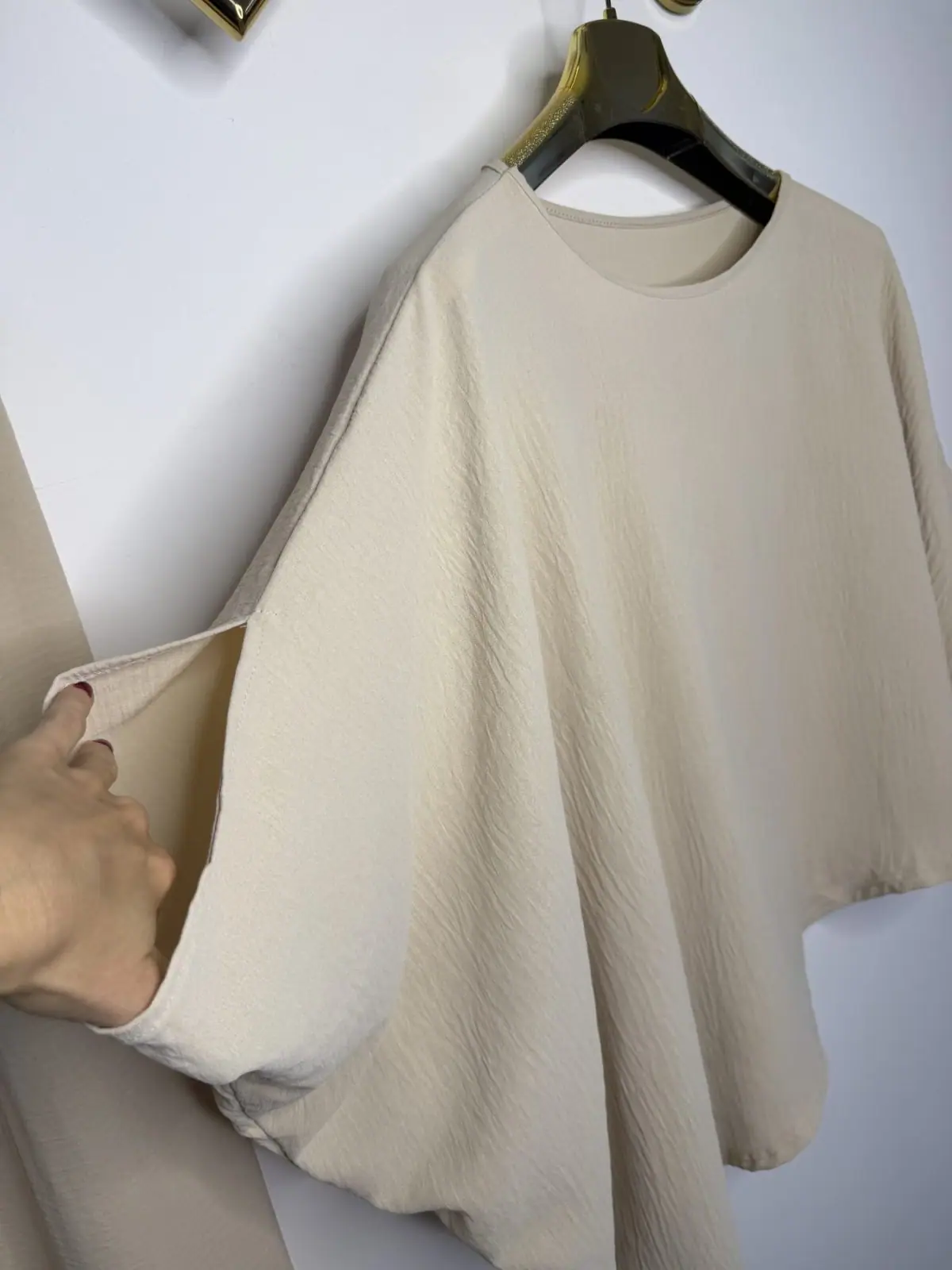 Komplet beżowy elegancki dres wygodny – miniatura 10 z 14