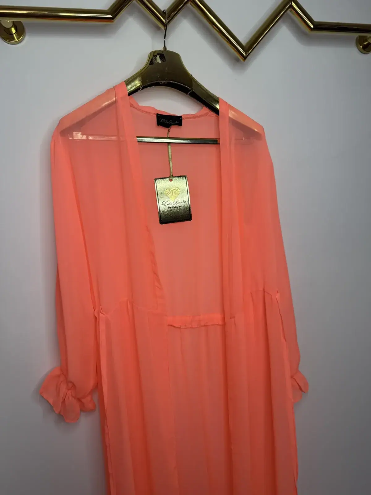 Narzutka plażowa Lola Bianka neon koral – miniatura 6 z 8