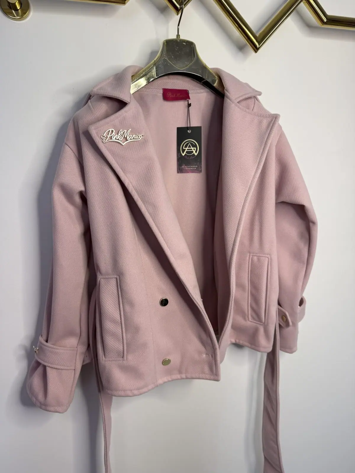 Płaszcz Pink Mania elegancki różowy – miniatura 12 z 13