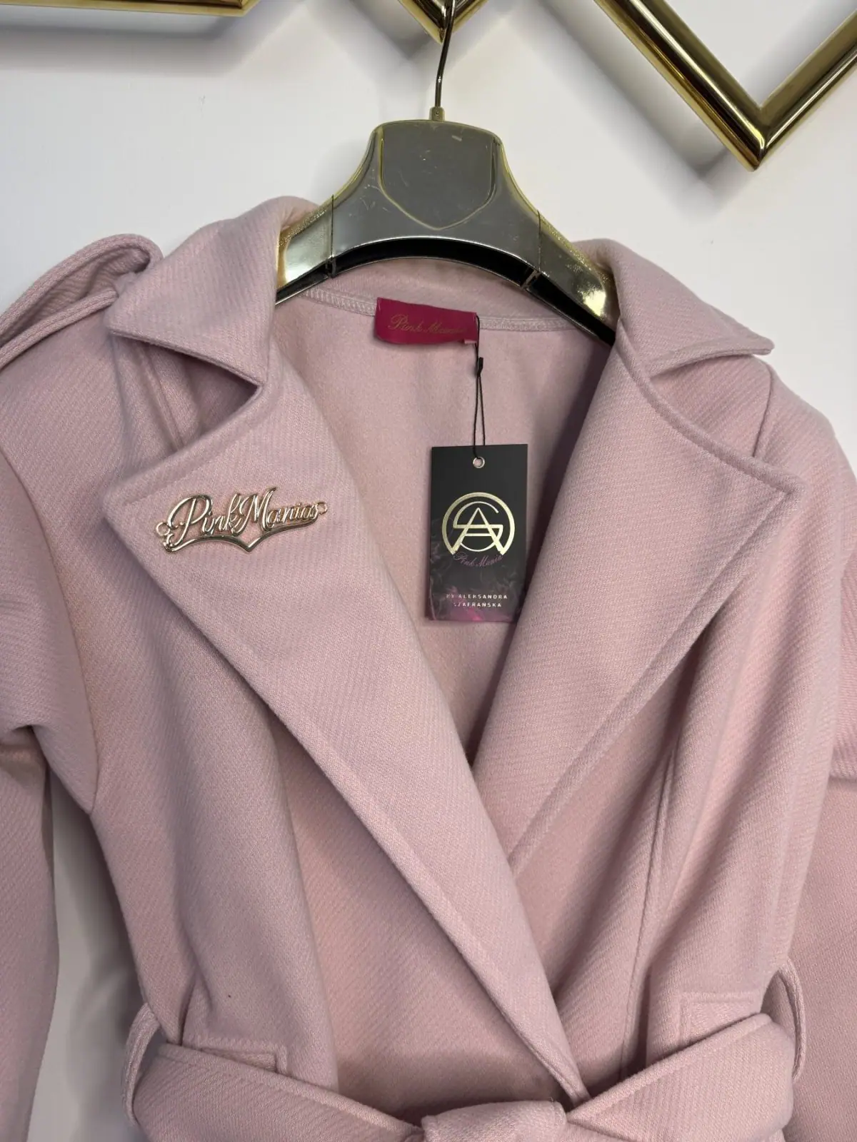 Płaszcz Pink Mania elegancki różowy – miniatura 9 z 13