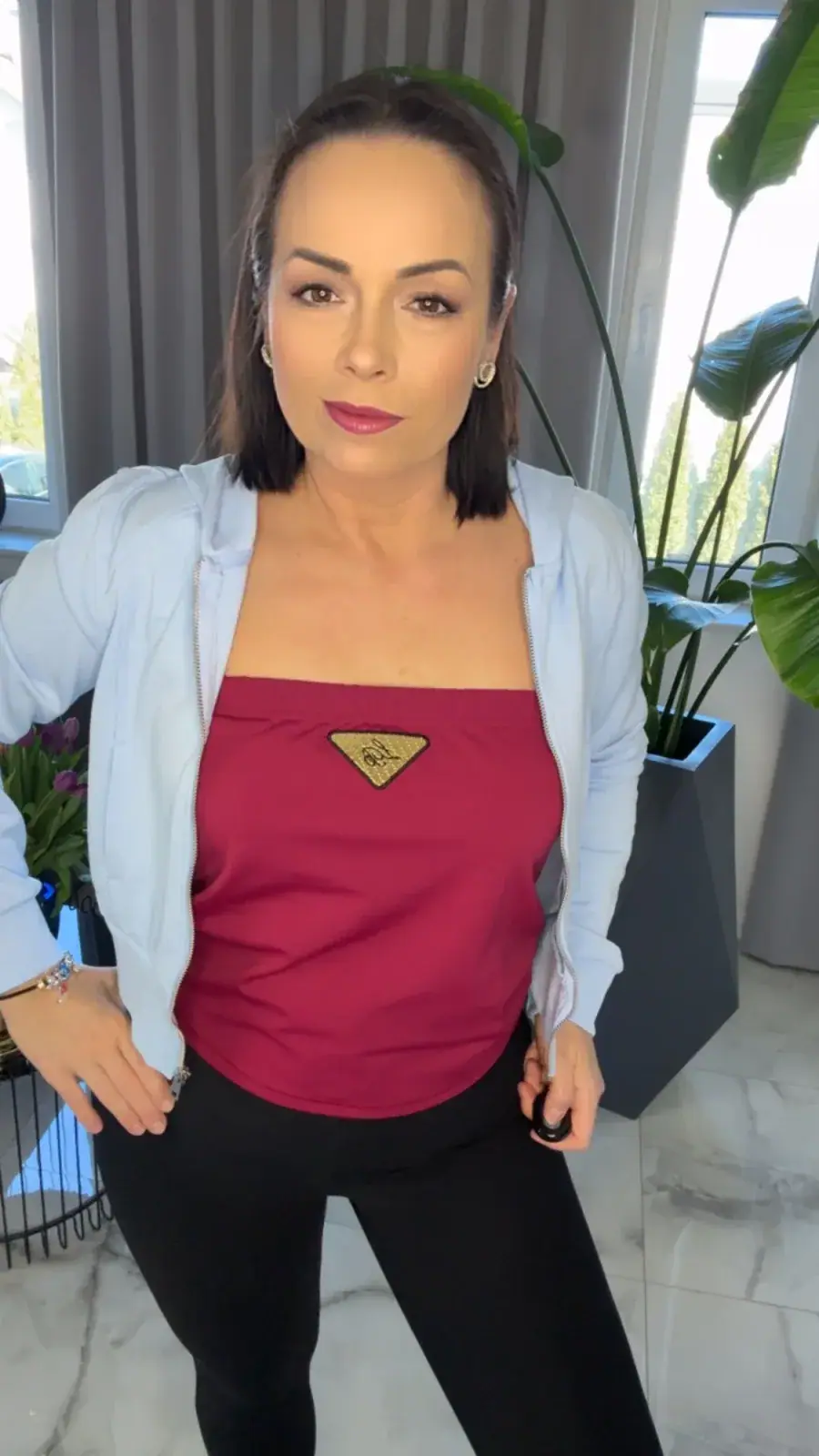 Top bez rękawów Lola Bianka tuba bordowa – miniatura 5 z 11