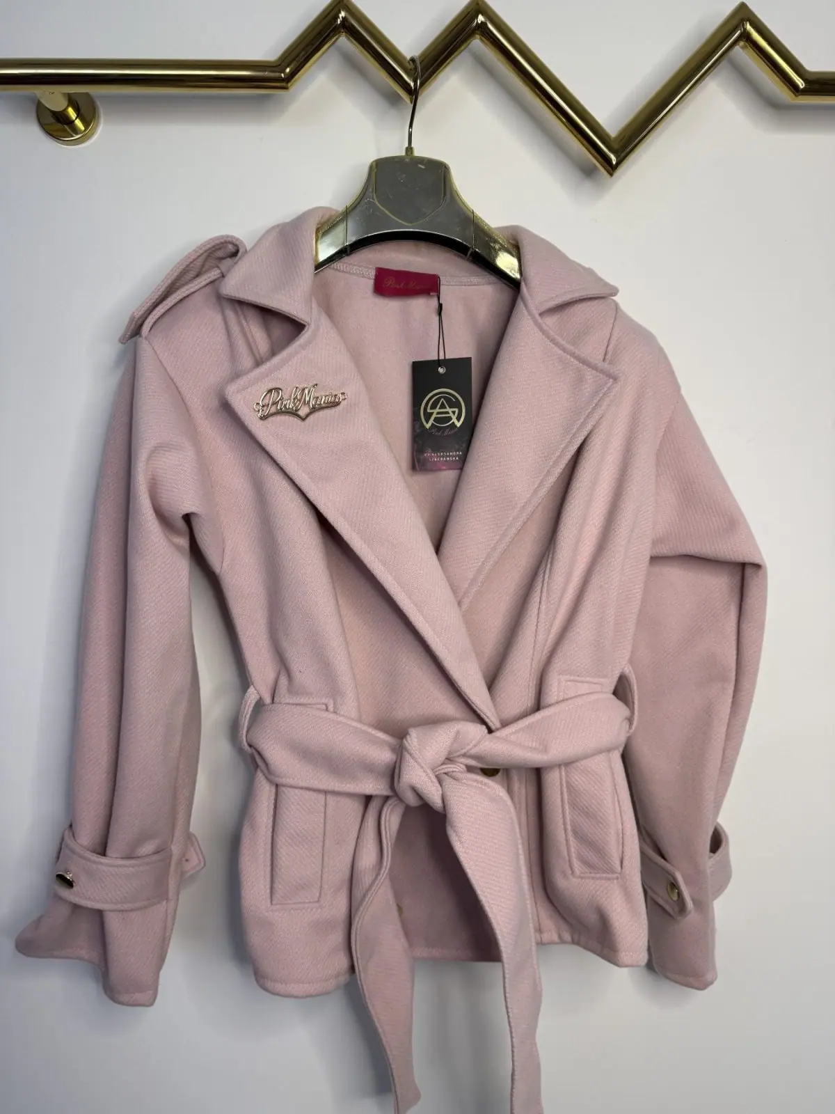 Płaszcz Pink Mania elegancki różowy – miniatura 8 z 13