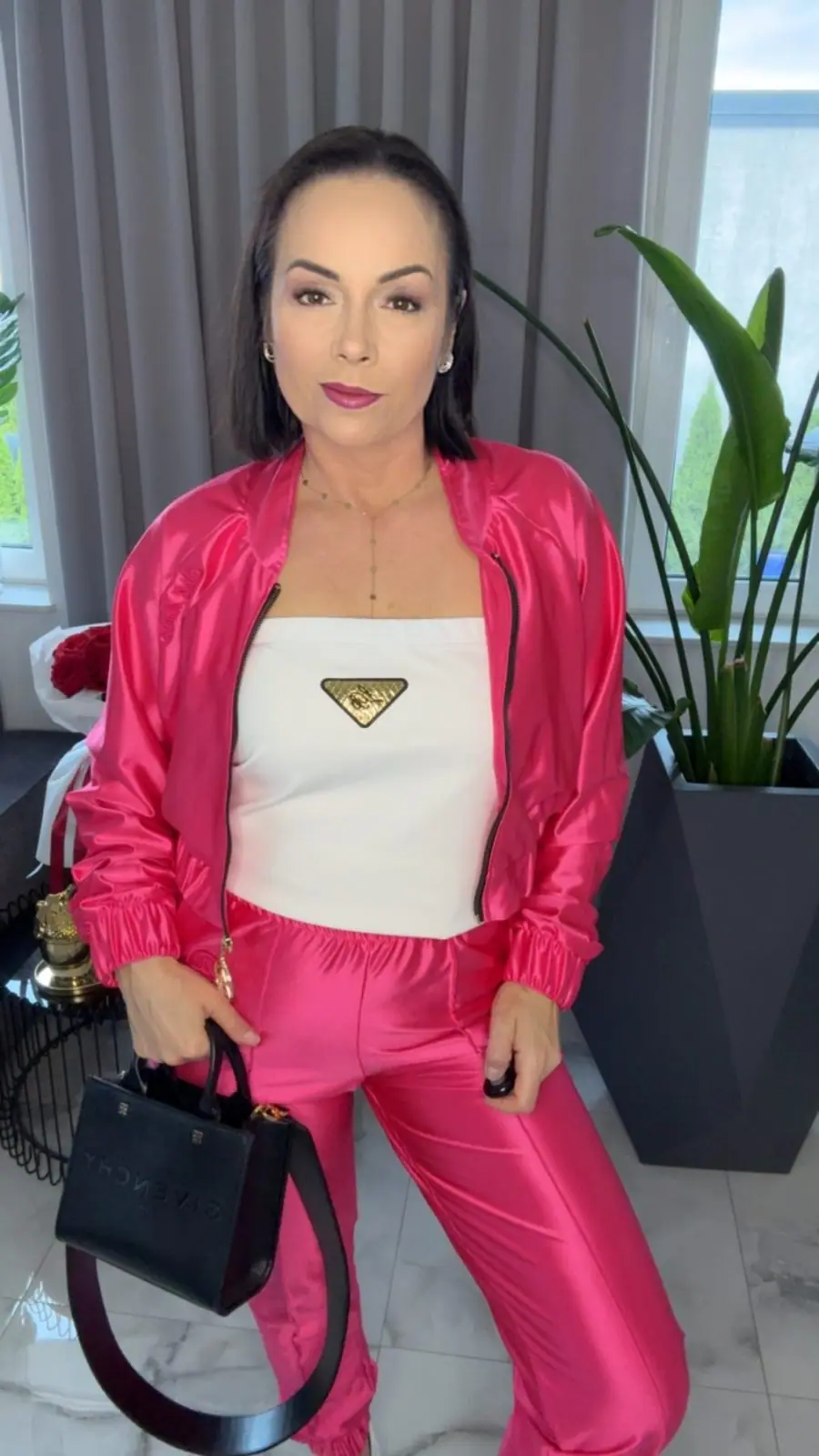 Dres różowy Lola Bianka Pink Mania satynowy – miniatura 8 z 14