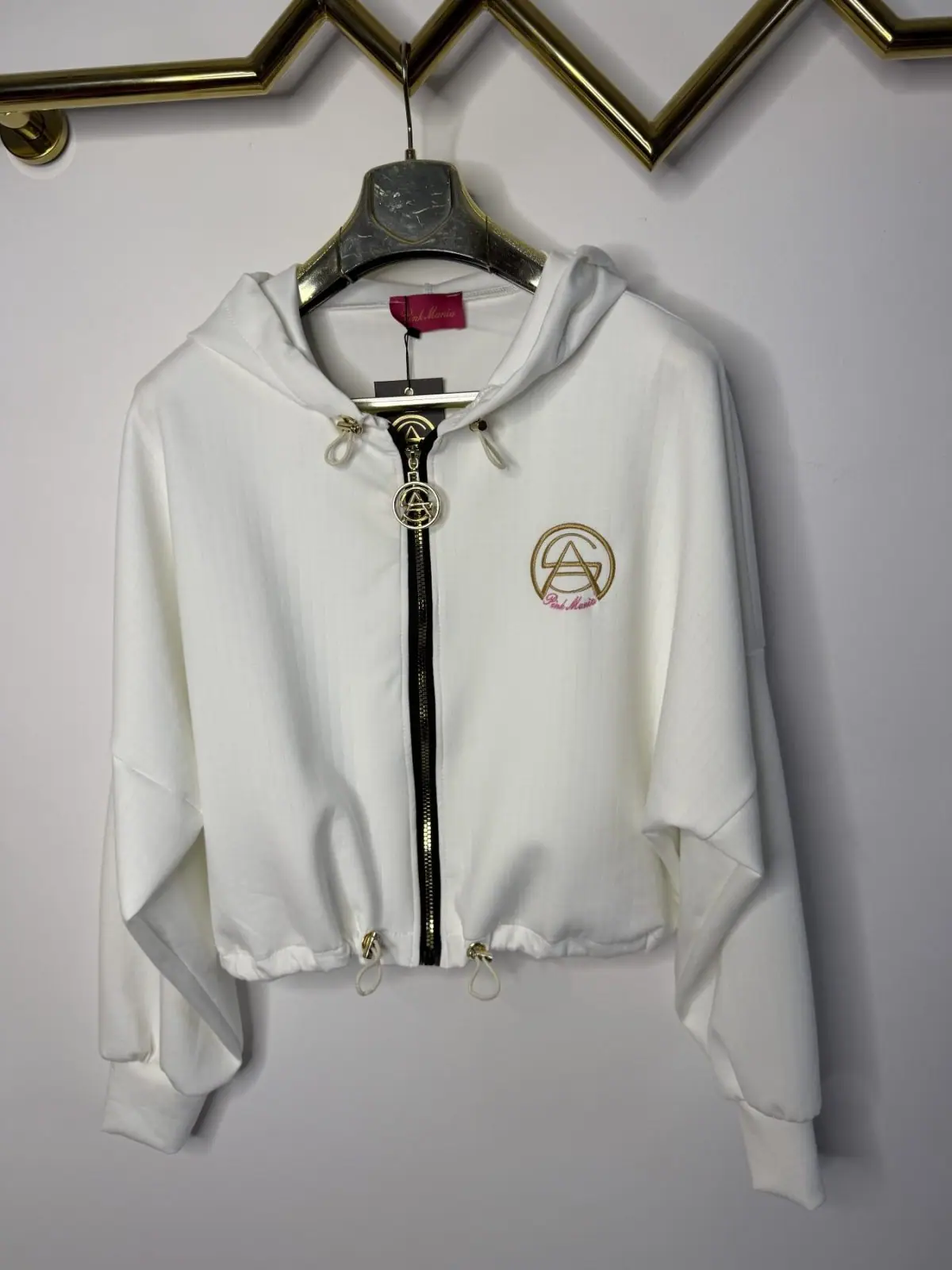 Bluza Pink Mania biała rozpinana – miniatura 8 z 12