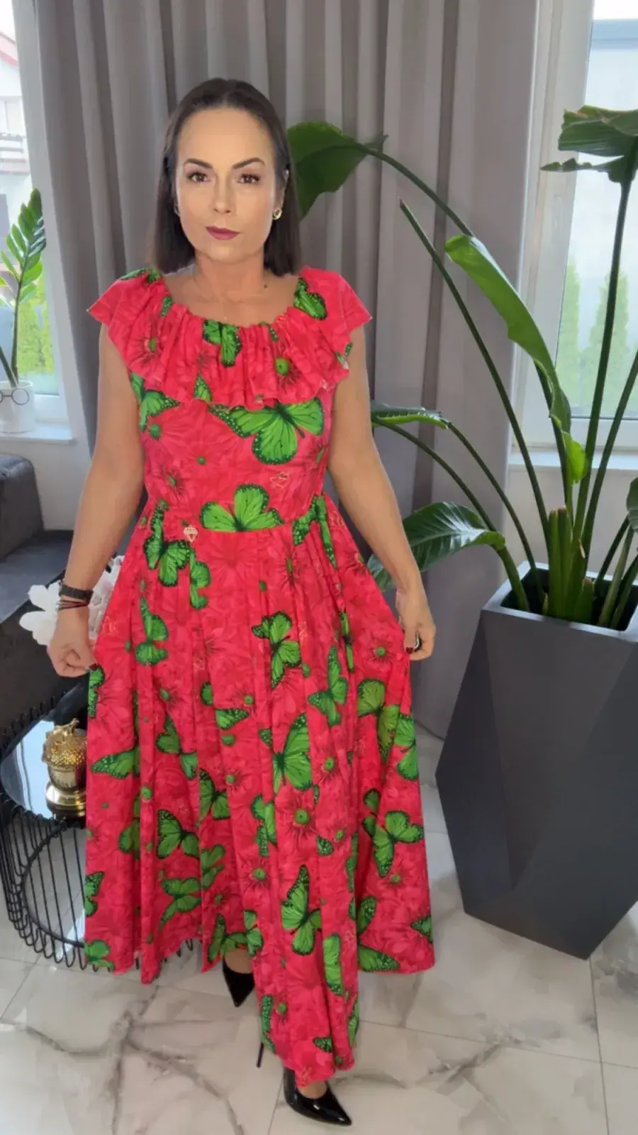 Sukienka Lola Bianka hiszpanka maxi motyle – miniatura 5 z 15
