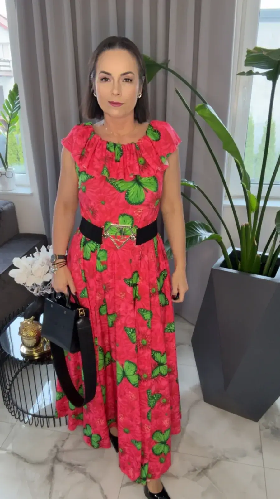Sukienka Lola Bianka hiszpanka maxi motyle – miniatura 3 z 15