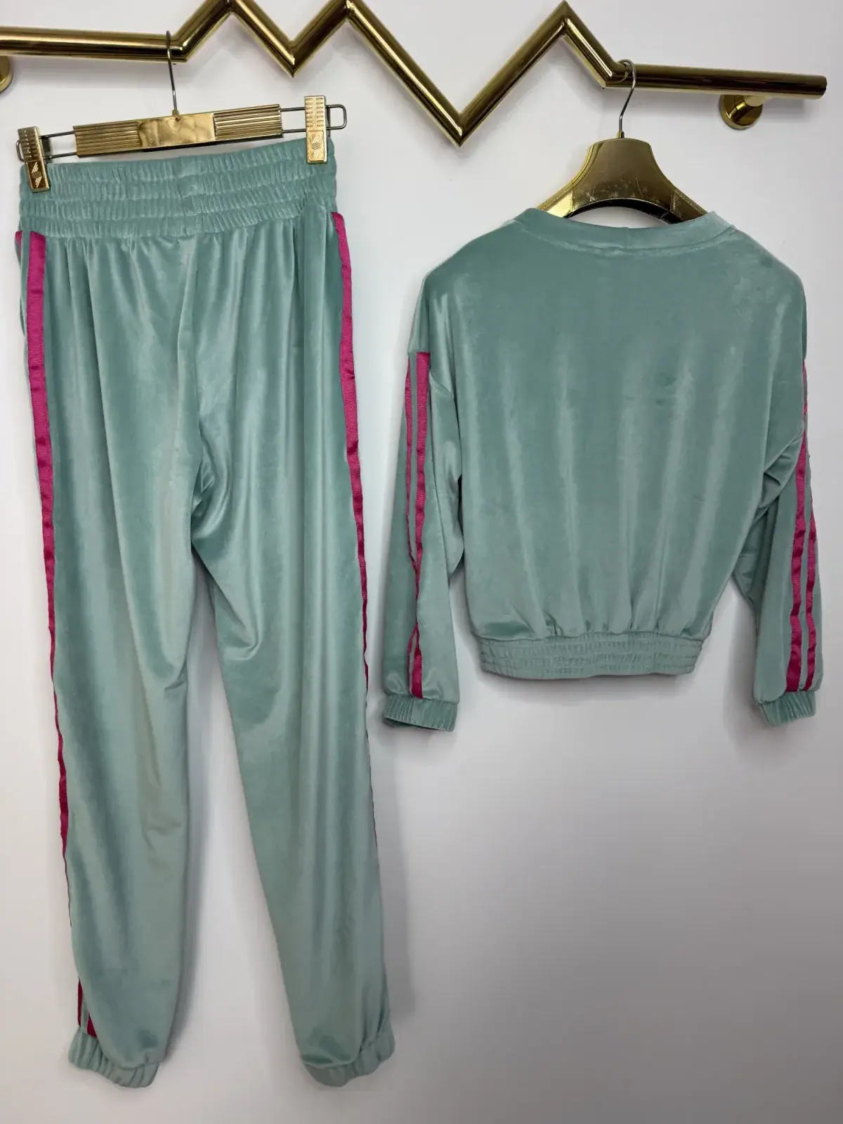 Dres Pink Mania welurowy matcha – miniatura 7 z 9