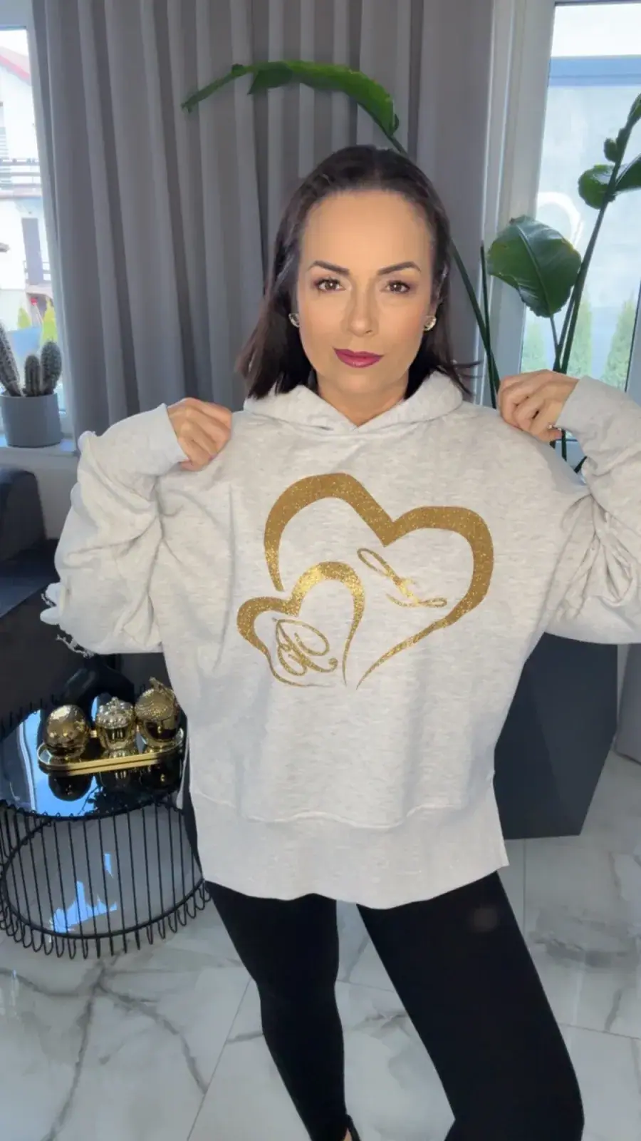 Bluza Lola Bianka szara dresowa – miniatura 4 z 9