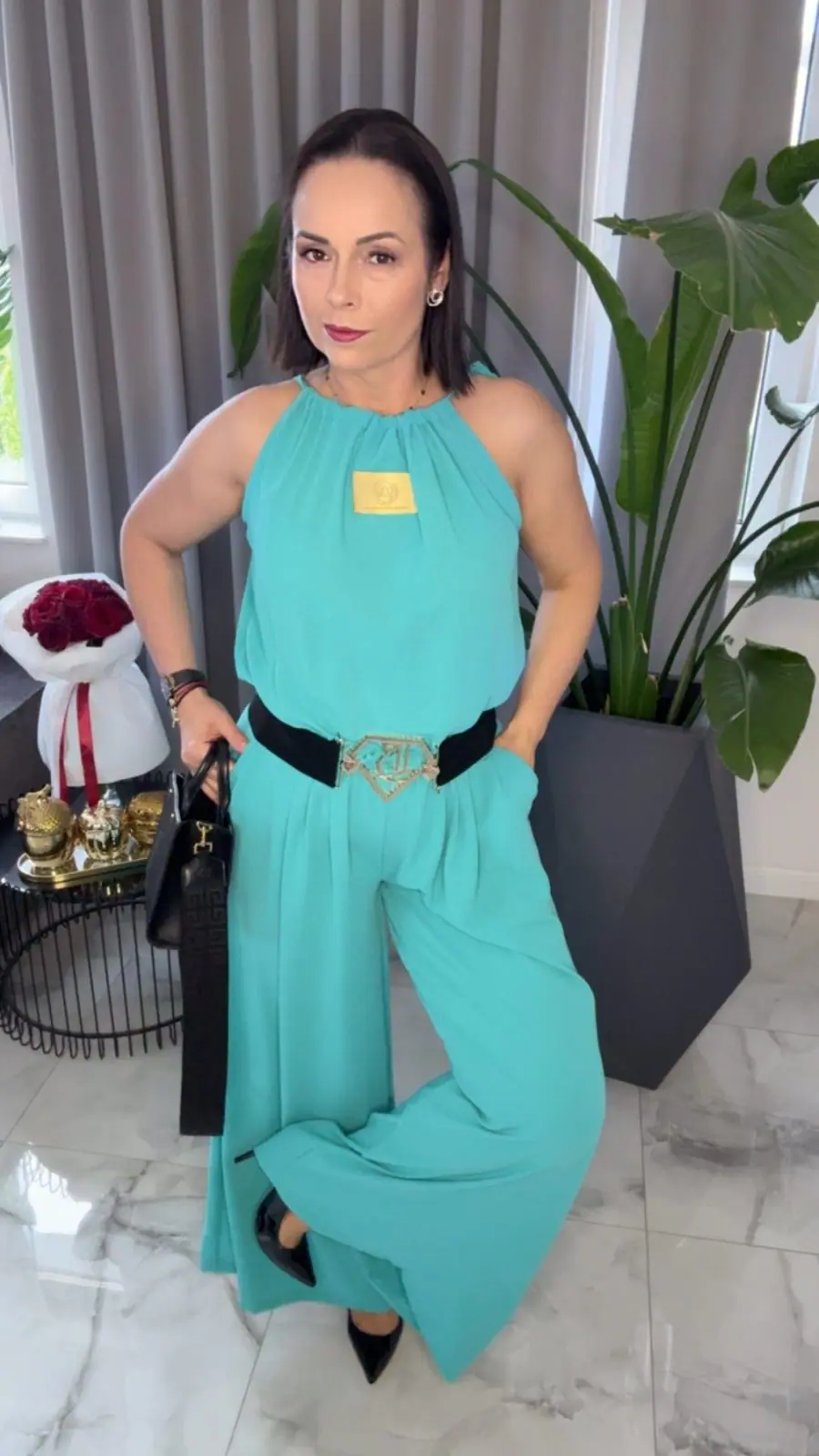 Kombinezon letni turkusowy Lola Bianka – miniatura 6 z 17