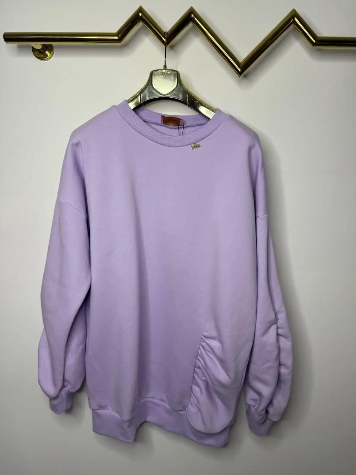 Bluza Pink Mania fioletowa długa cieplutka – miniatura 8 z 9
