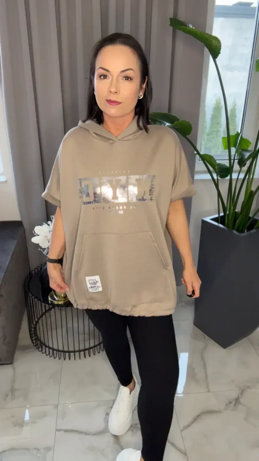 Bluza z kapturem tunika fango – miniatura 7 z 11