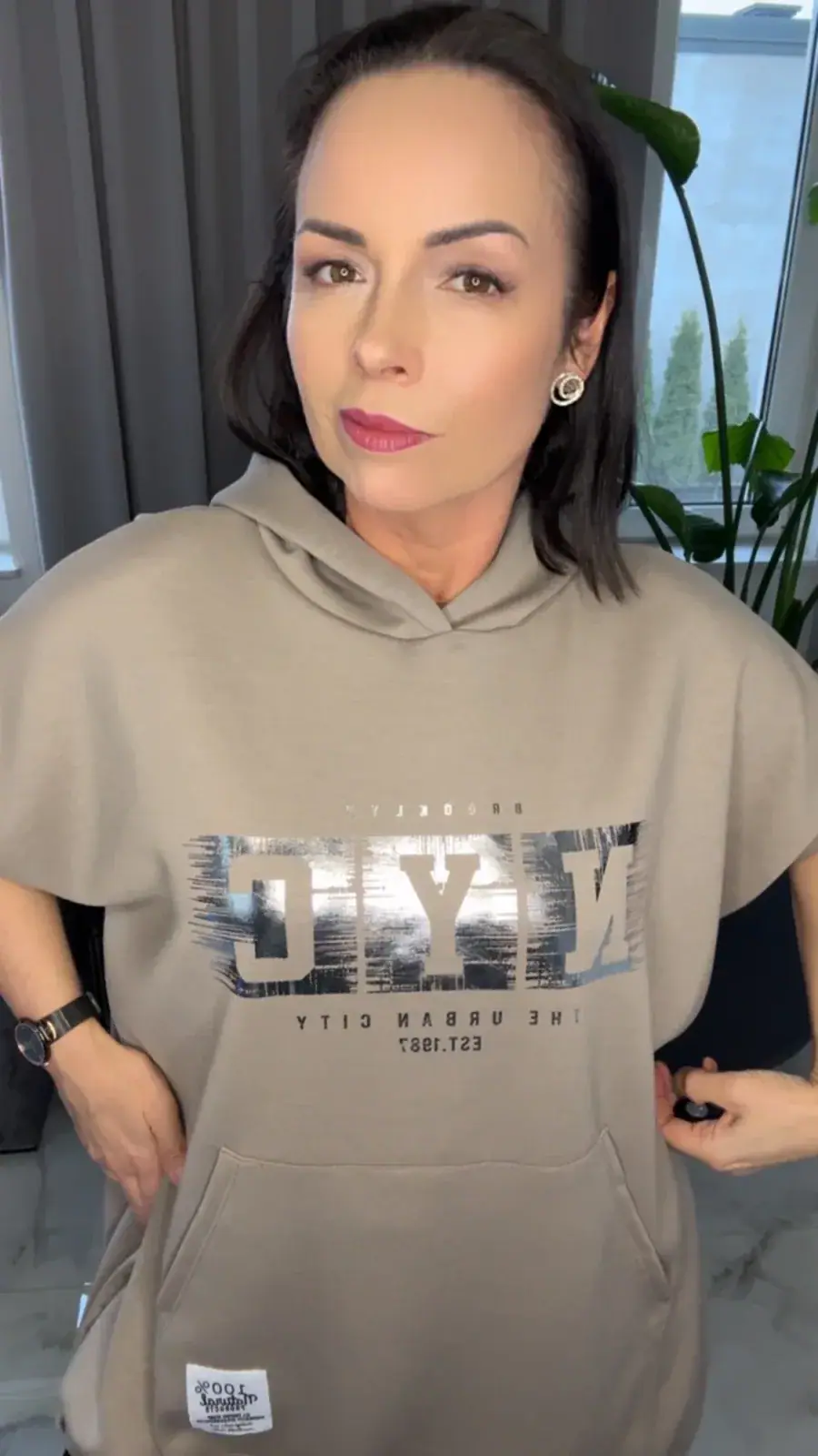 Bluza z kapturem tunika fango – miniatura 3 z 11