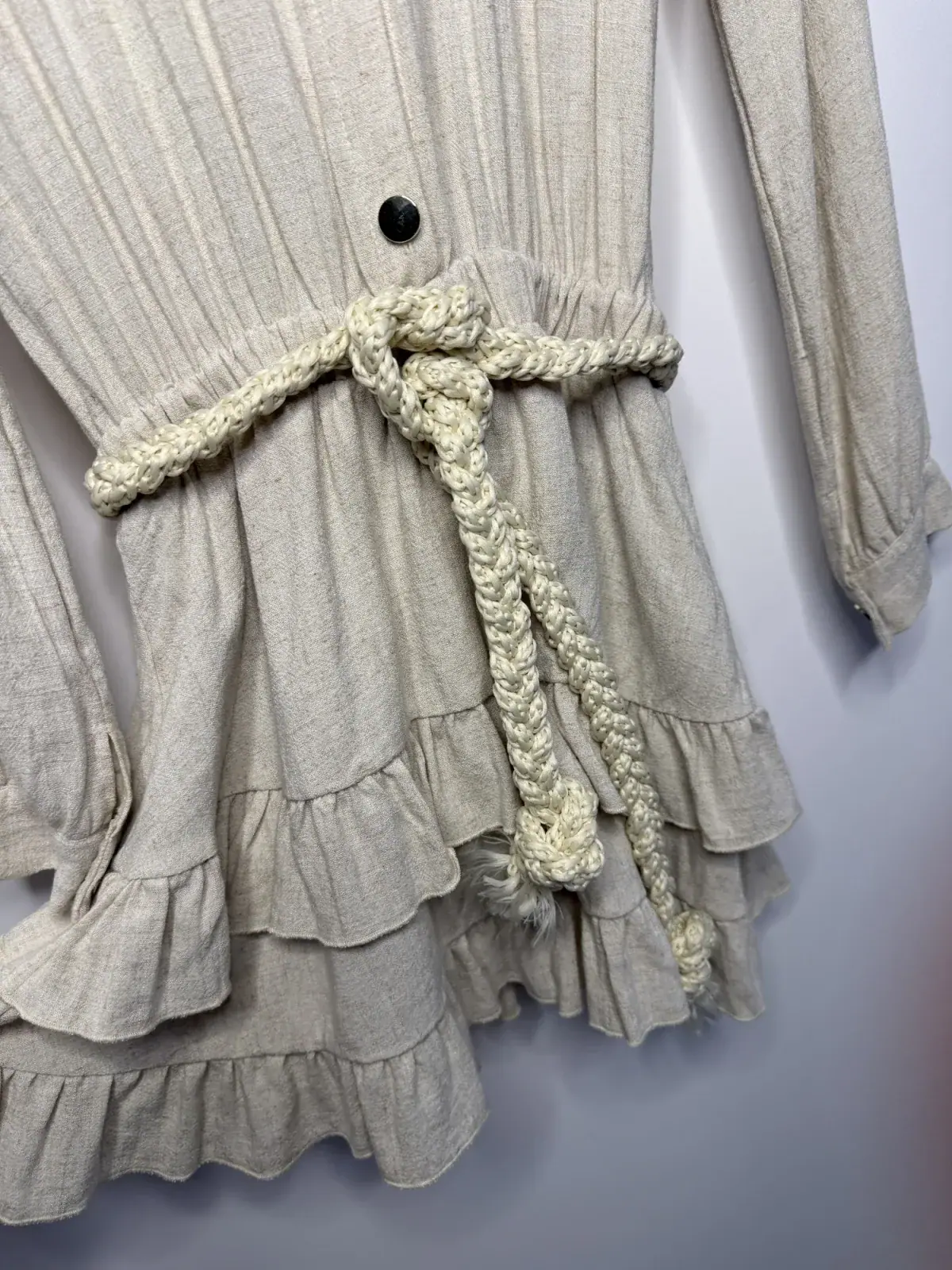 Sukienka Lola Bianka beżowa letnia – miniatura 15 z 15