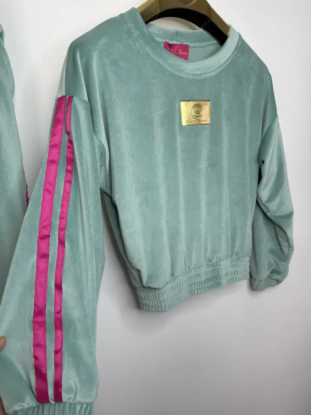 Dres Pink Mania welurowy matcha – miniatura 9 z 9