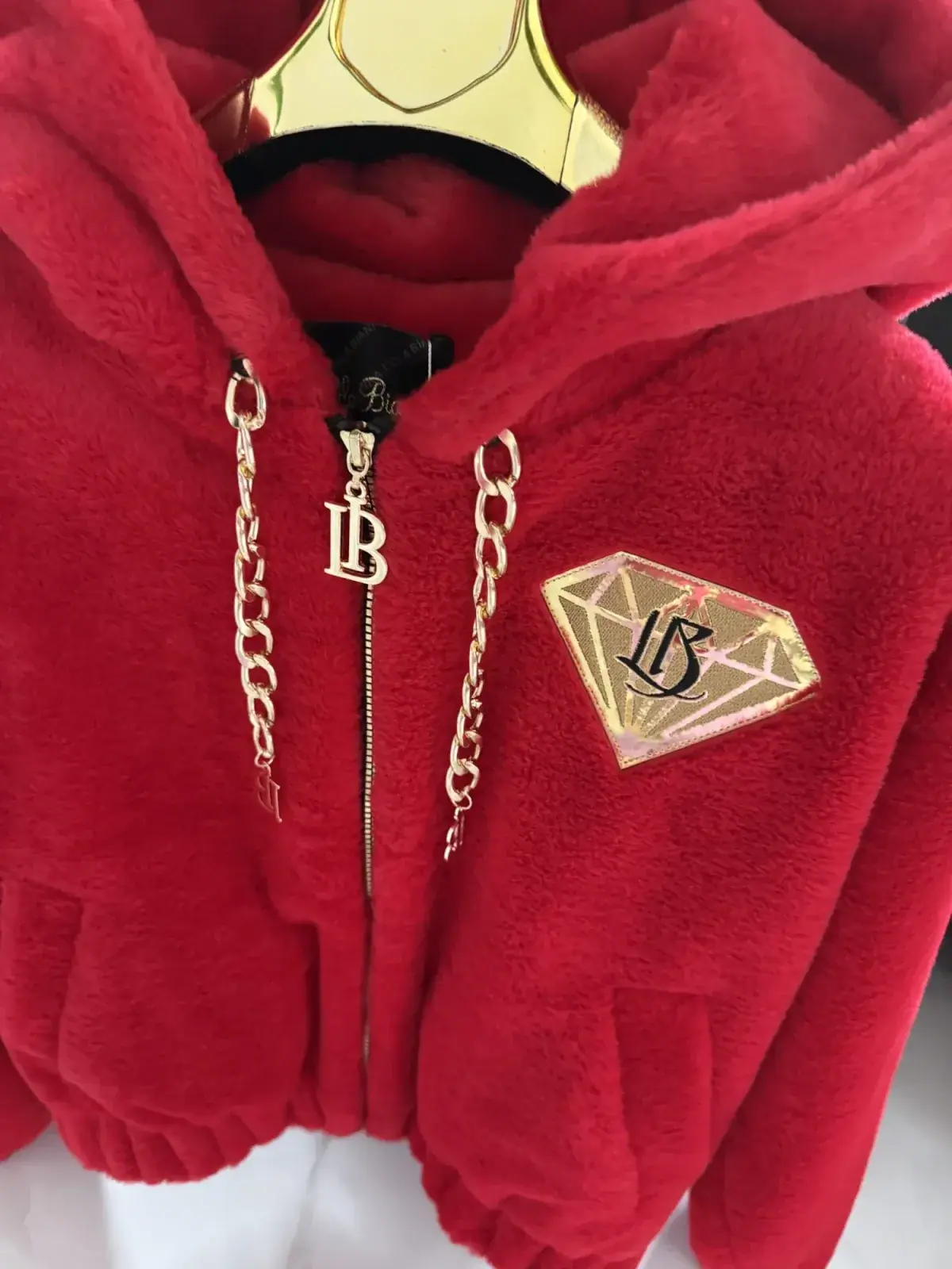 Kurtka czerwona Lola Bianka bomberka miś – miniatura 9 z 11