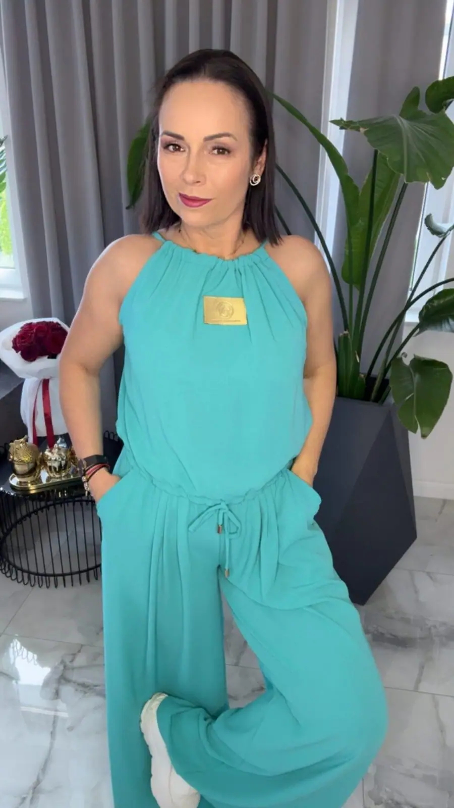 Kombinezon letni turkusowy Lola Bianka – miniatura 5 z 17