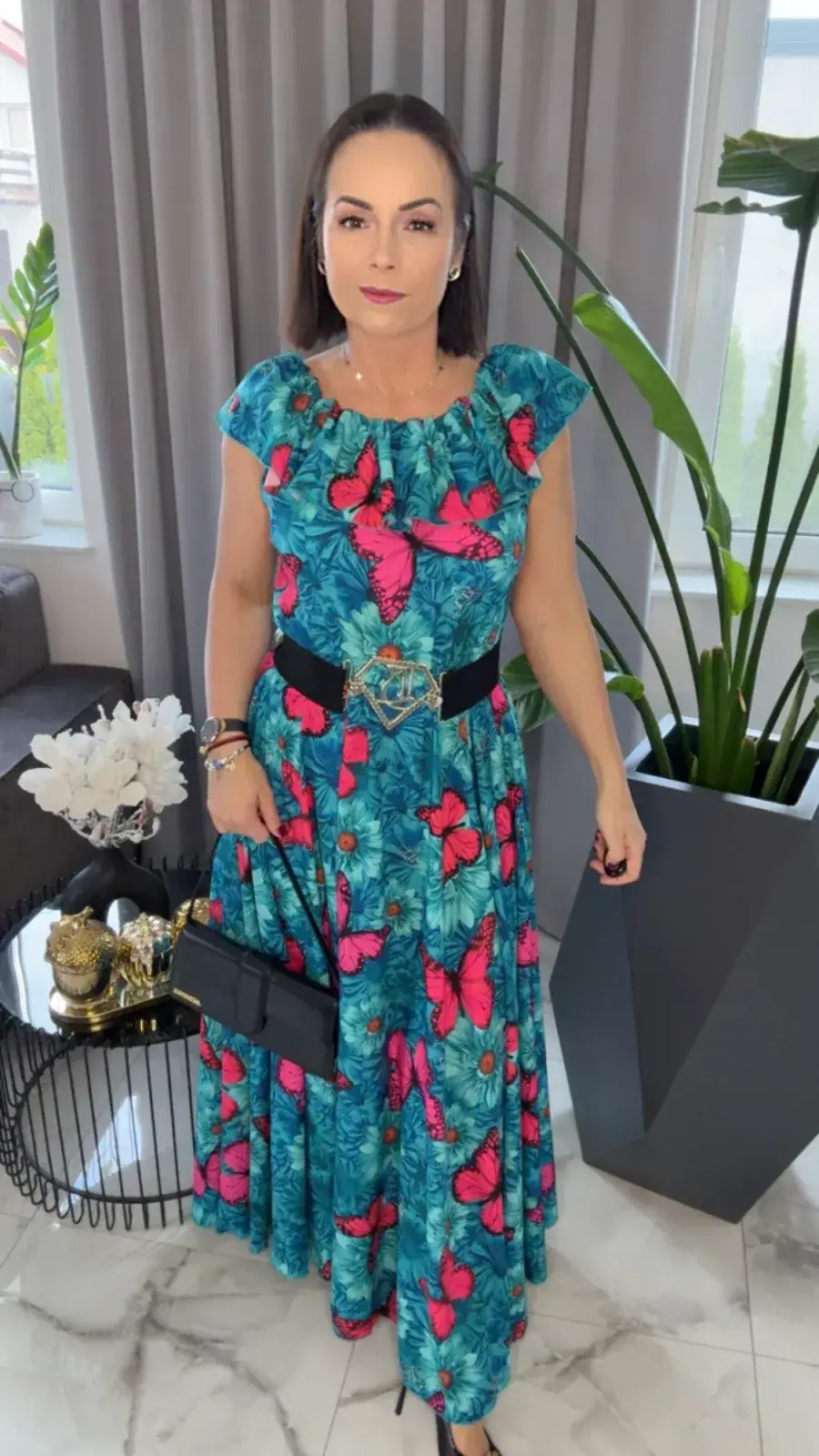 Sukienka Lola Bianka hiszpanka maxi motyle SALE – miniatura 5 z 14