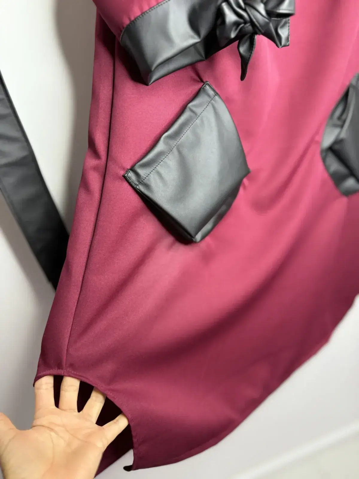 Sukienka Lola Bianka bordowa elegancka SALE – miniatura 10 z 12