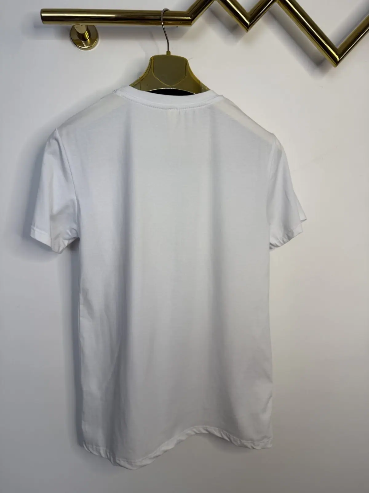 Bluzka bawełniana biały tshirt wygodny – miniatura 8 z 8