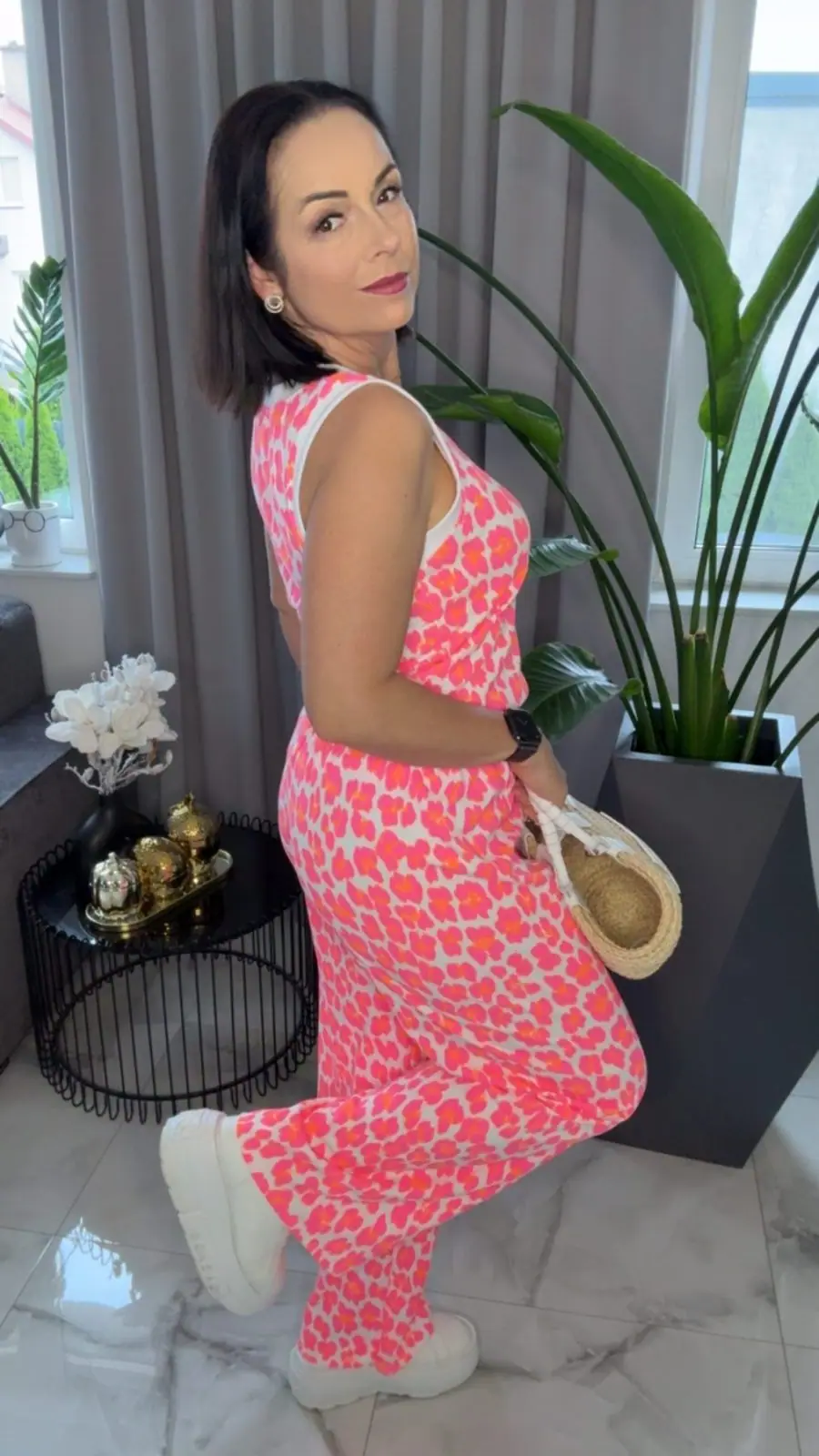 Komplet letni neon piękny dres panterka – miniatura 3 z 12