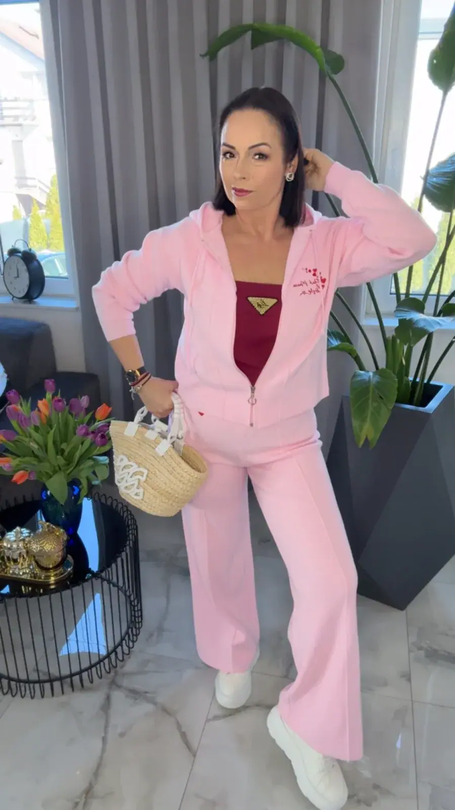 Dres różowy dzianinowy Pink Mania – miniatura 6 z 11