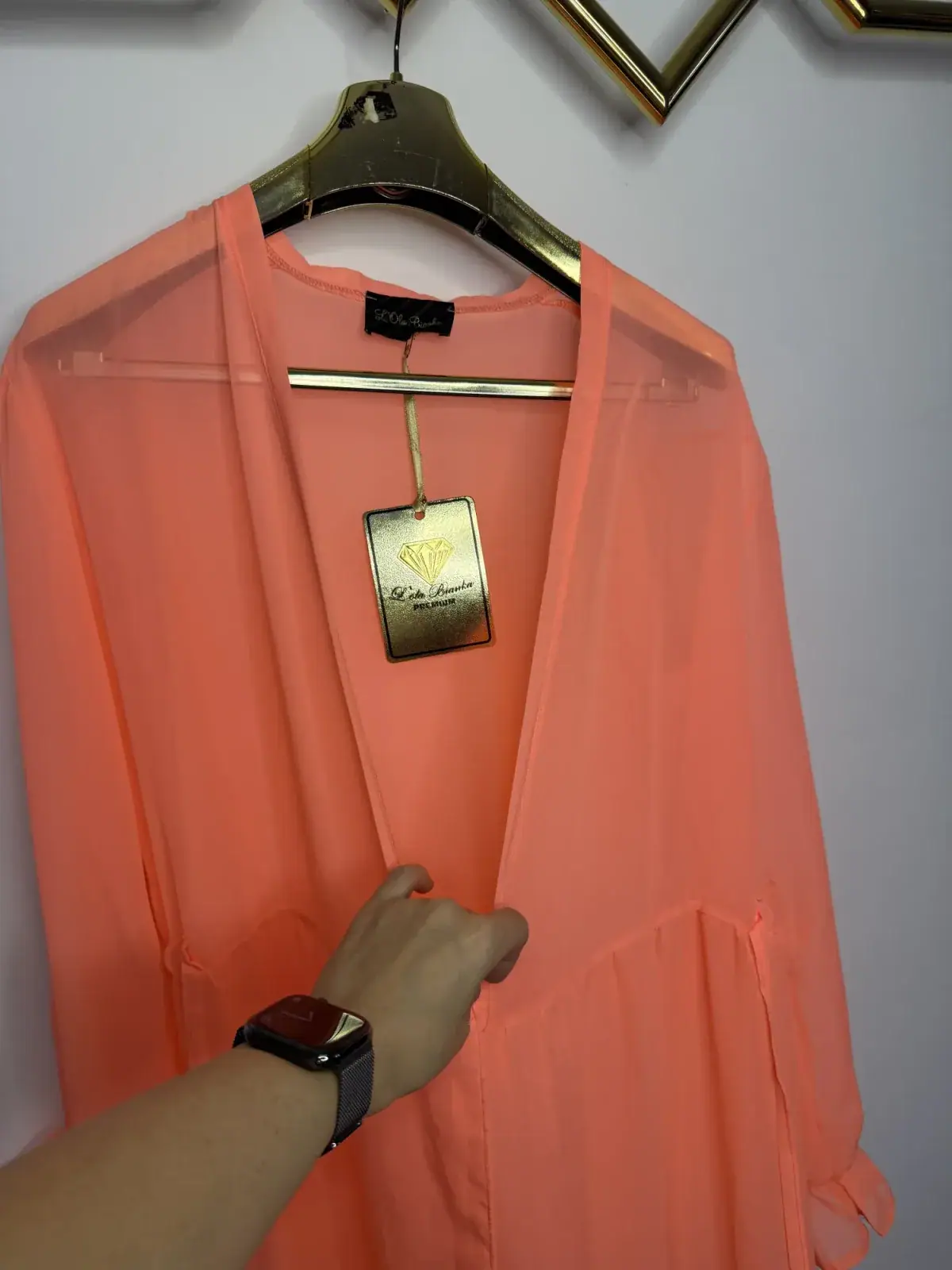 Narzutka plażowa Lola Bianka neon koral – miniatura 5 z 8