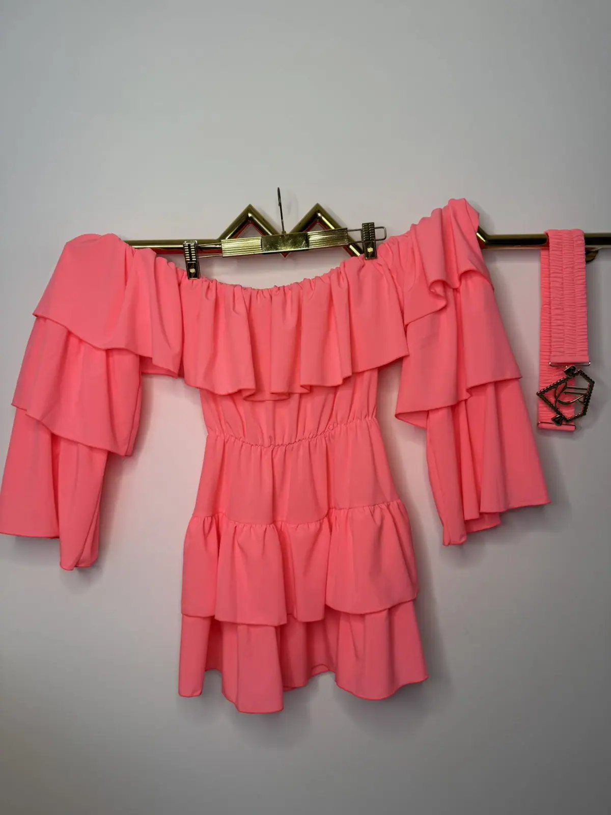 Sukienka Lola Bianka hiszpanka koral neon – miniatura 10 z 12