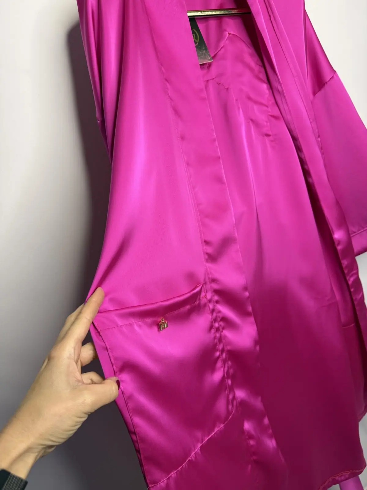 Szlafrok różowy satynowy Pink Mania Lola Bianka – miniatura 10 z 13