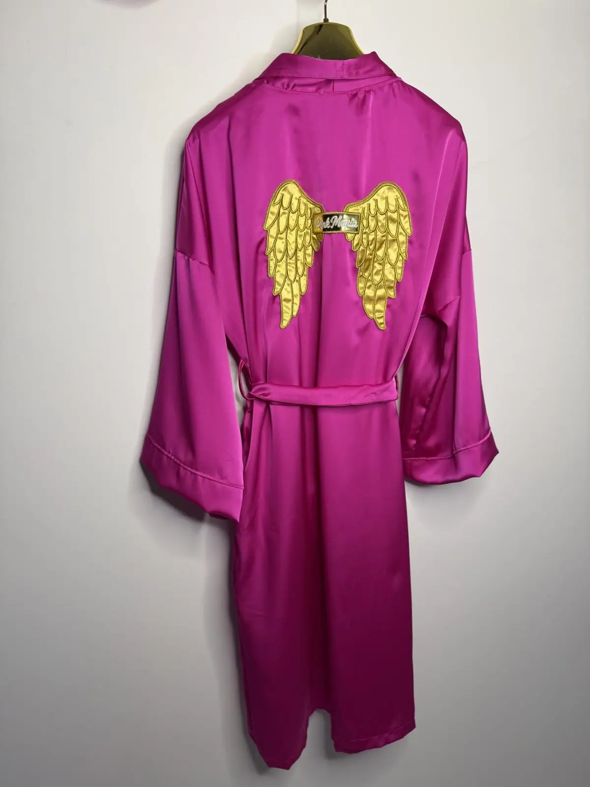 Szlafrok różowy satynowy Pink Mania Lola Bianka – miniatura 8 z 13