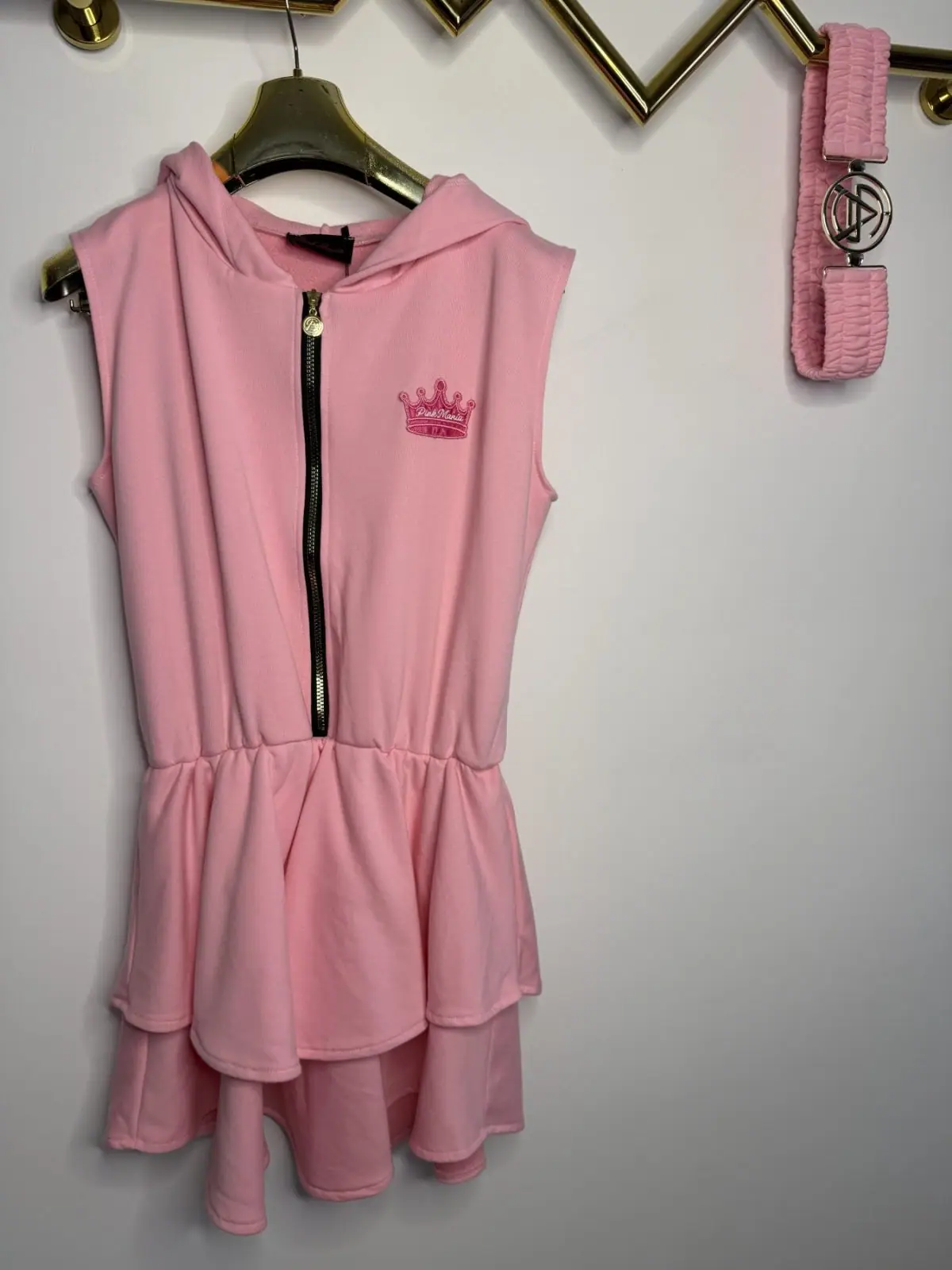 Sukienka różowa bez rękawów Pink Mania – miniatura 7 z 8