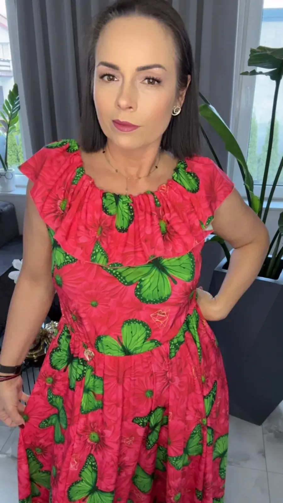 Sukienka Lola Bianka hiszpanka maxi motyle – miniatura 9 z 15